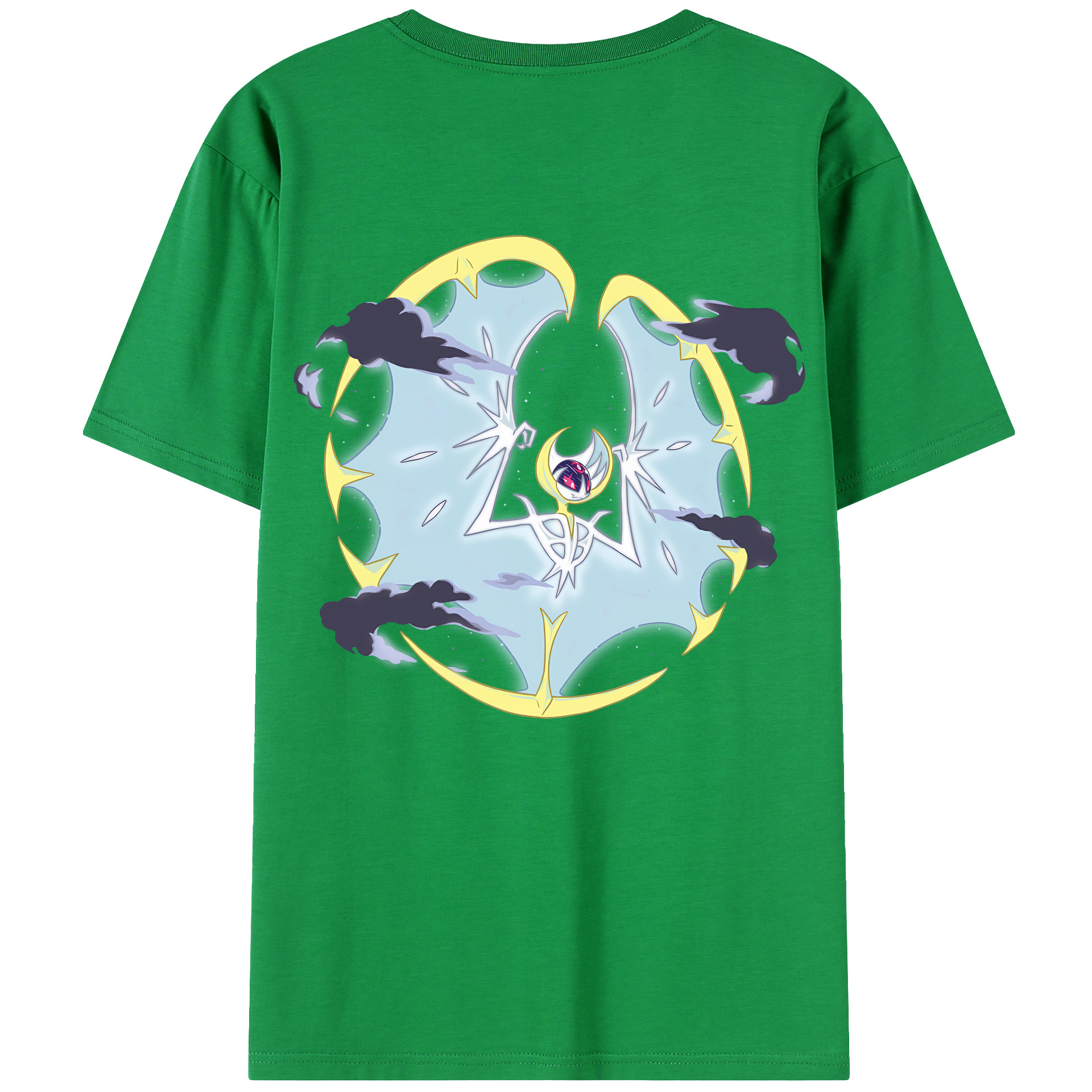 （画像用） ポケットモンスター Pokémon 綿100％ メンズ半袖Tシャツ（バックプリント） 通気性