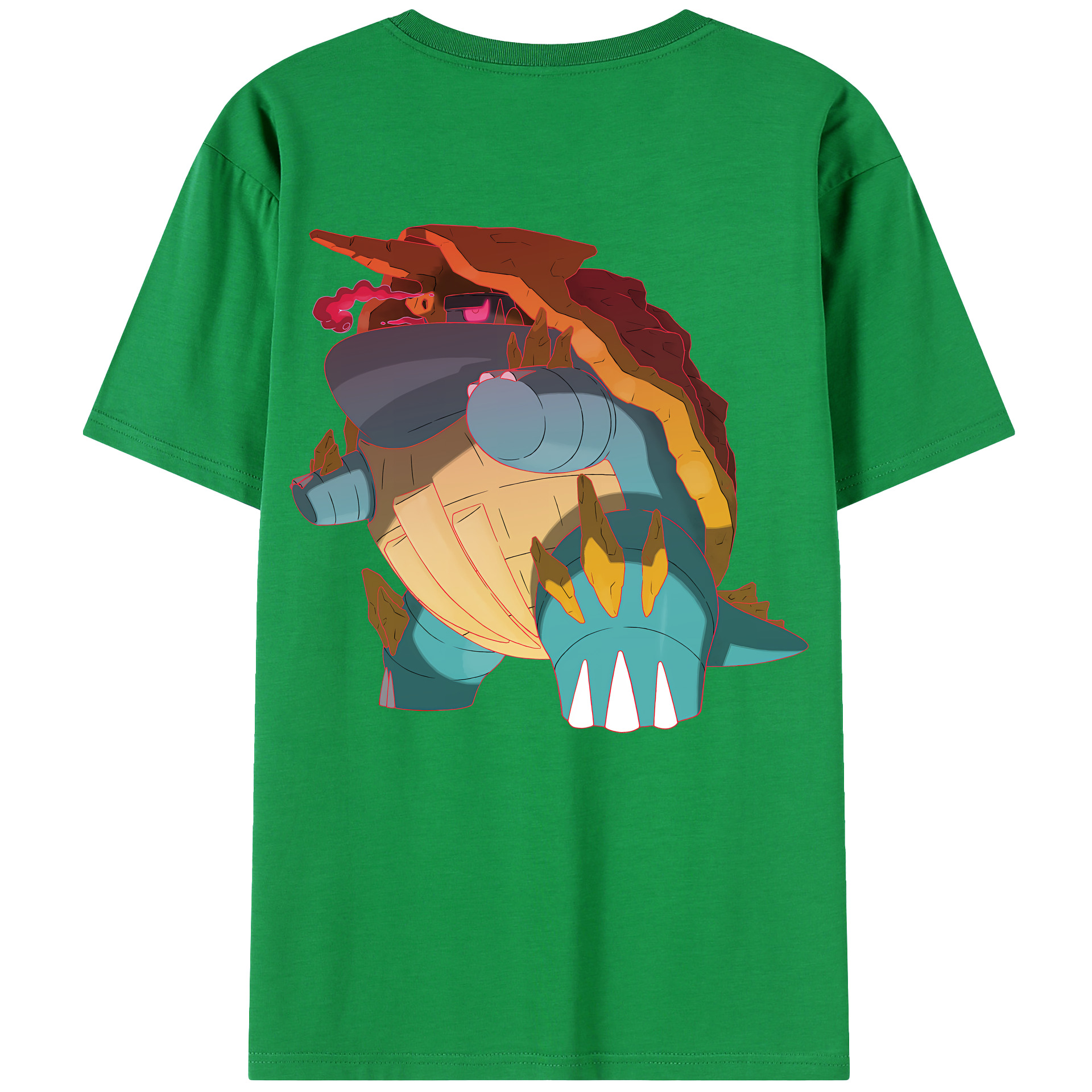 （画像用） ポケットモンスター Pokémon 綿100％ メンズ半袖Tシャツ（バックプリント） 通気性