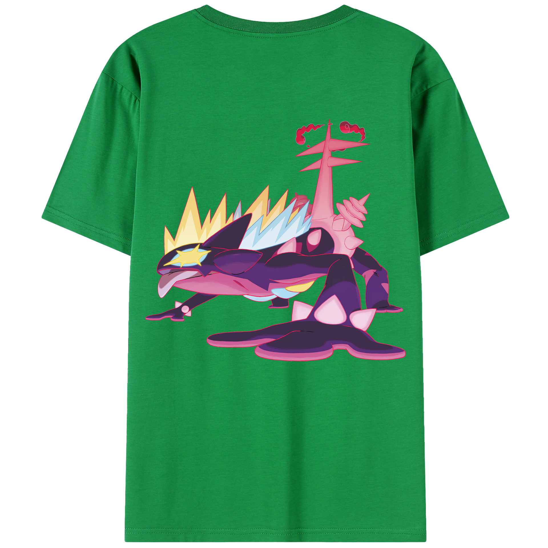 （画像用） ポケットモンスター Pokémon 綿100％ メンズ半袖Tシャツ（バックプリント） 通気性