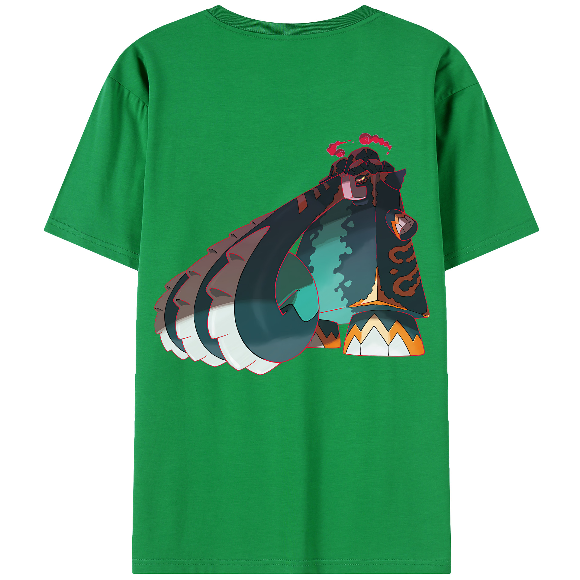 （画像用） ポケットモンスター Pokémon 綿100％ メンズ半袖Tシャツ（バックプリント） 通気性