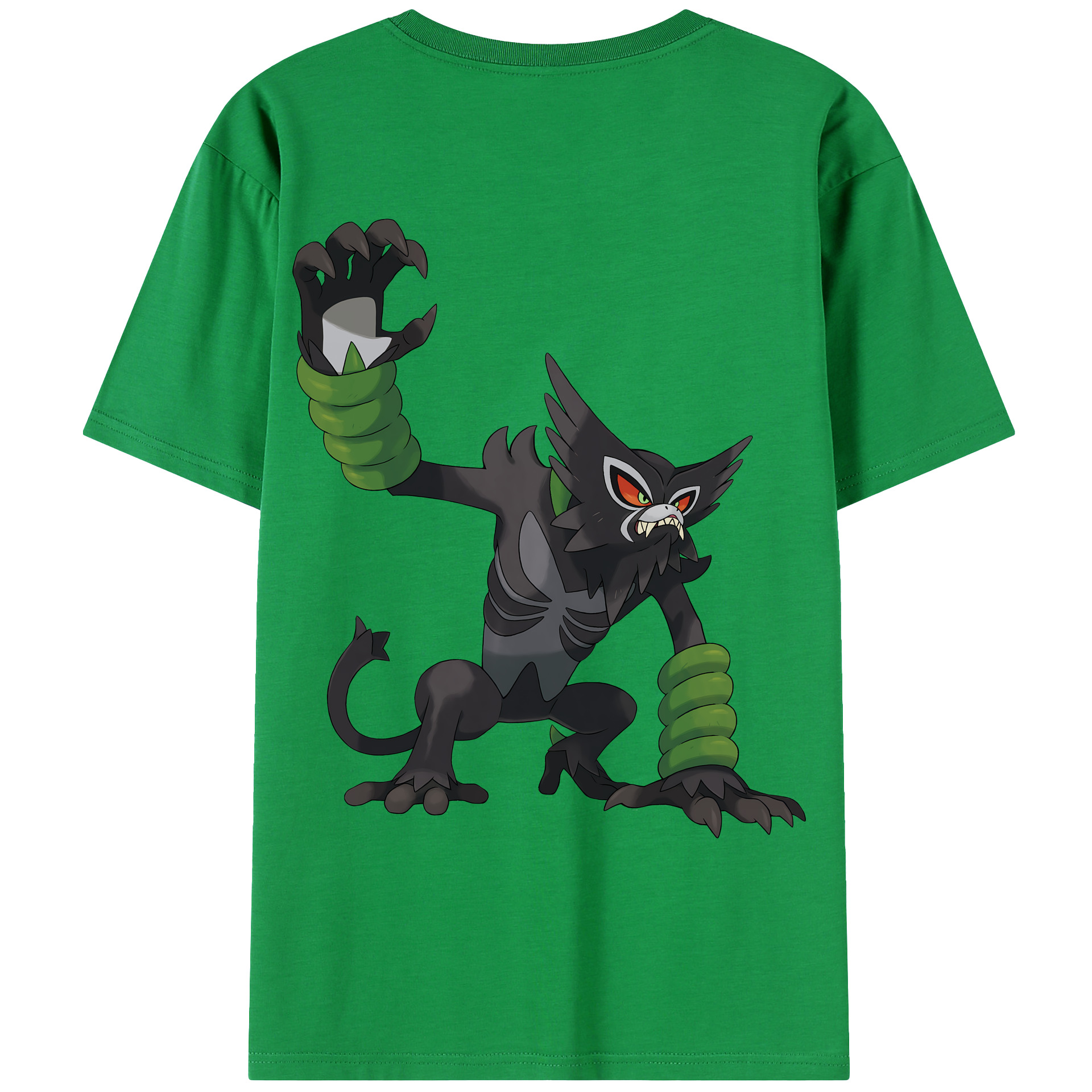（画像用） ポケットモンスター Pokémon 綿100％ メンズ半袖Tシャツ（バックプリント） 通気性
