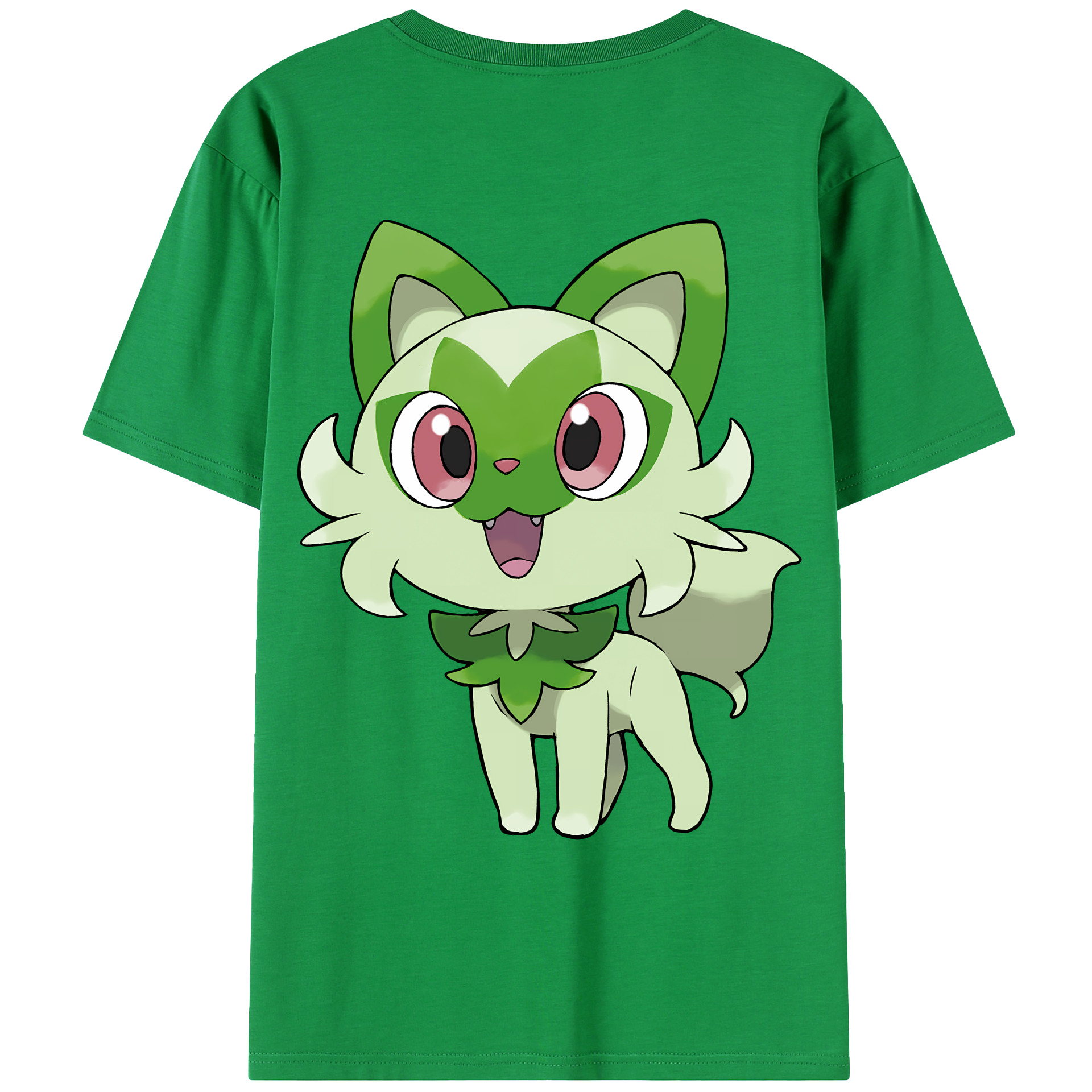 （画像用） ポケットモンスター Pokémon 綿100％ メンズ半袖Tシャツ（バックプリント） 通気性
