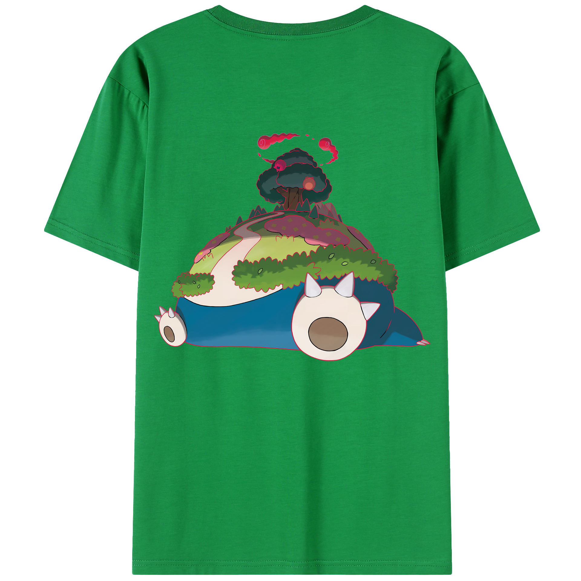 （画像用） ポケットモンスター Pokémon 綿100％ メンズ半袖Tシャツ（バックプリント） 通気性