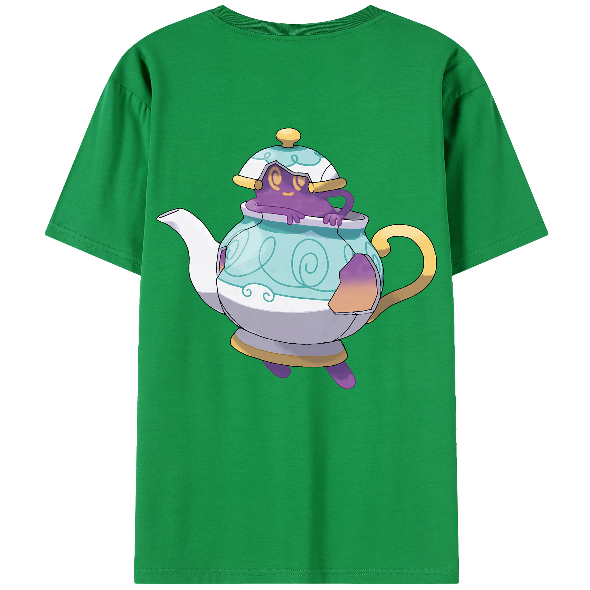 （画像用） ポケットモンスター Pokémon 綿100％ メンズ半袖Tシャツ（バックプリント） 通気性