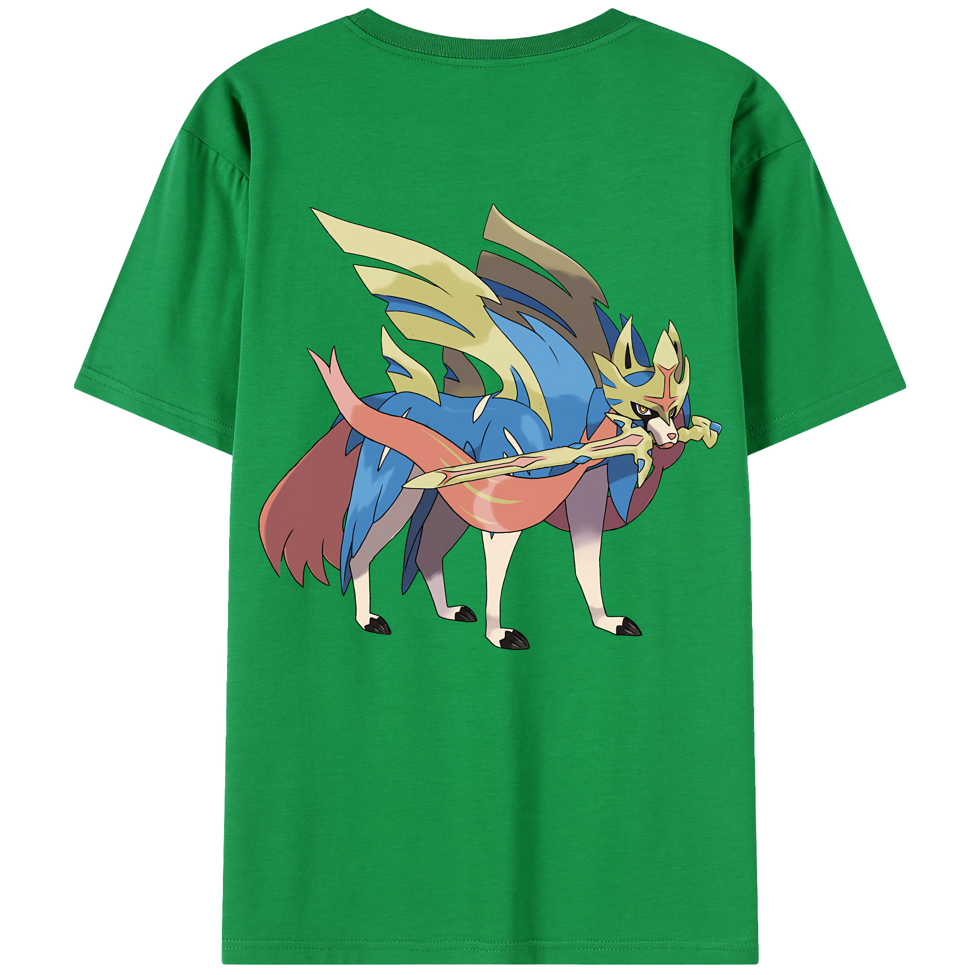 （画像用） ポケットモンスター Pokémon 綿100％ メンズ半袖Tシャツ（バックプリント） 通気性