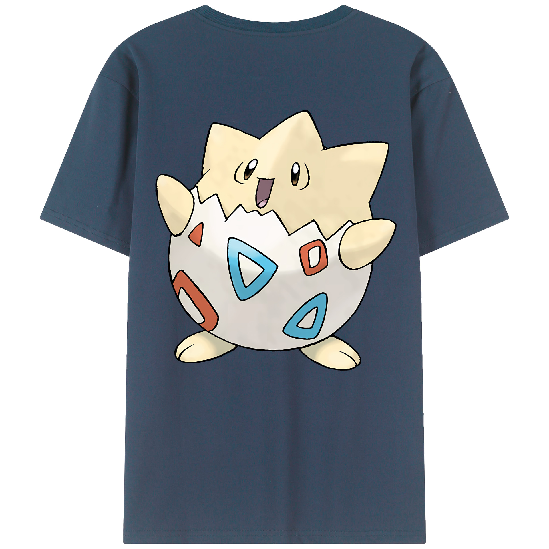 （画像用） ポケットモンスター Pokémon 綿100％ メンズ半袖Tシャツ（バックプリント） 通気性