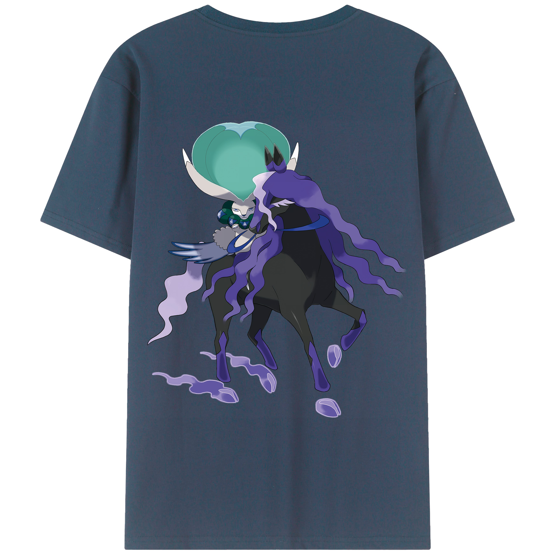 （画像用） ポケットモンスター Pokémon 綿100％ メンズ半袖Tシャツ（バックプリント） 通気性