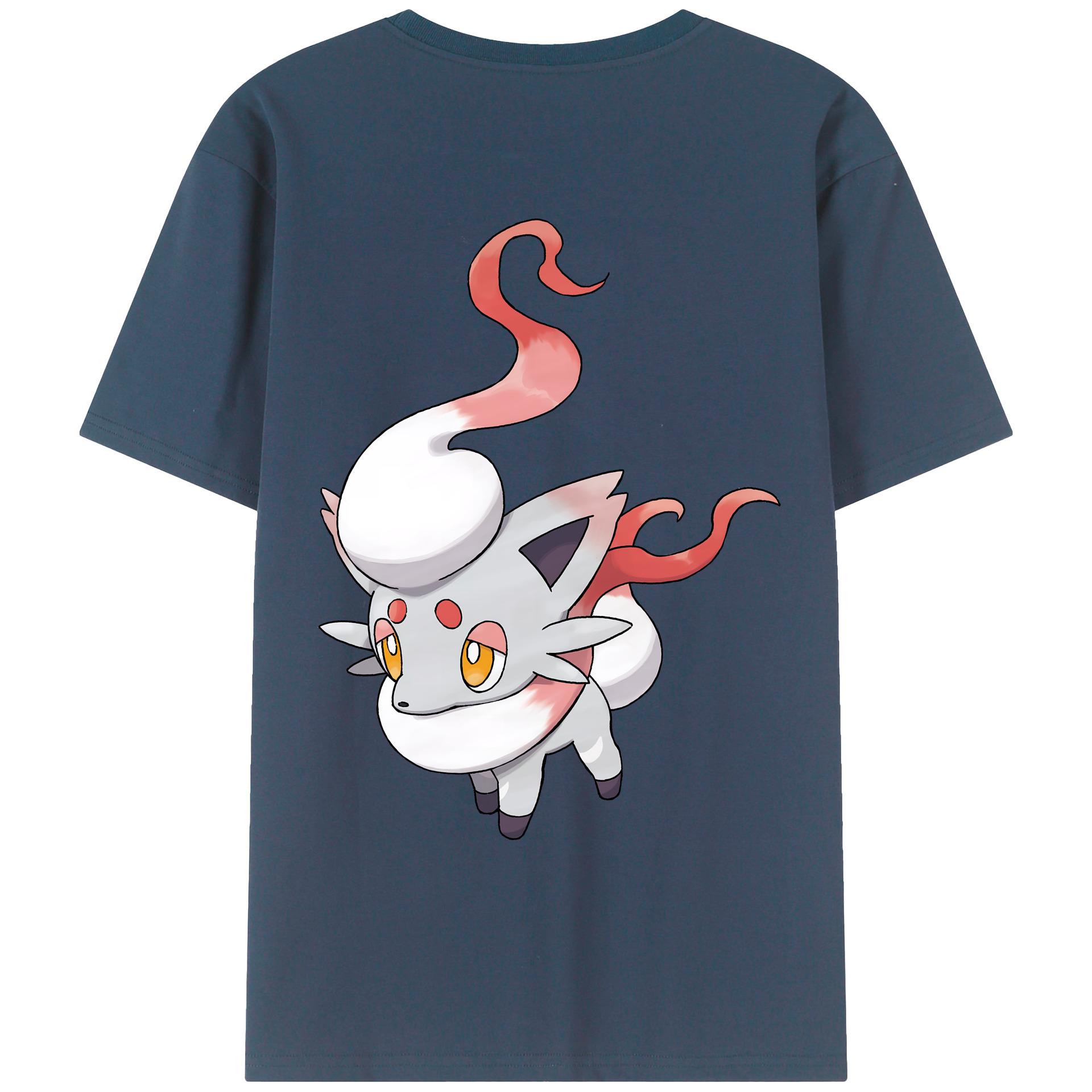 （画像用） ポケットモンスター Pokémon 綿100％ メンズ半袖Tシャツ（バックプリント） 通気性