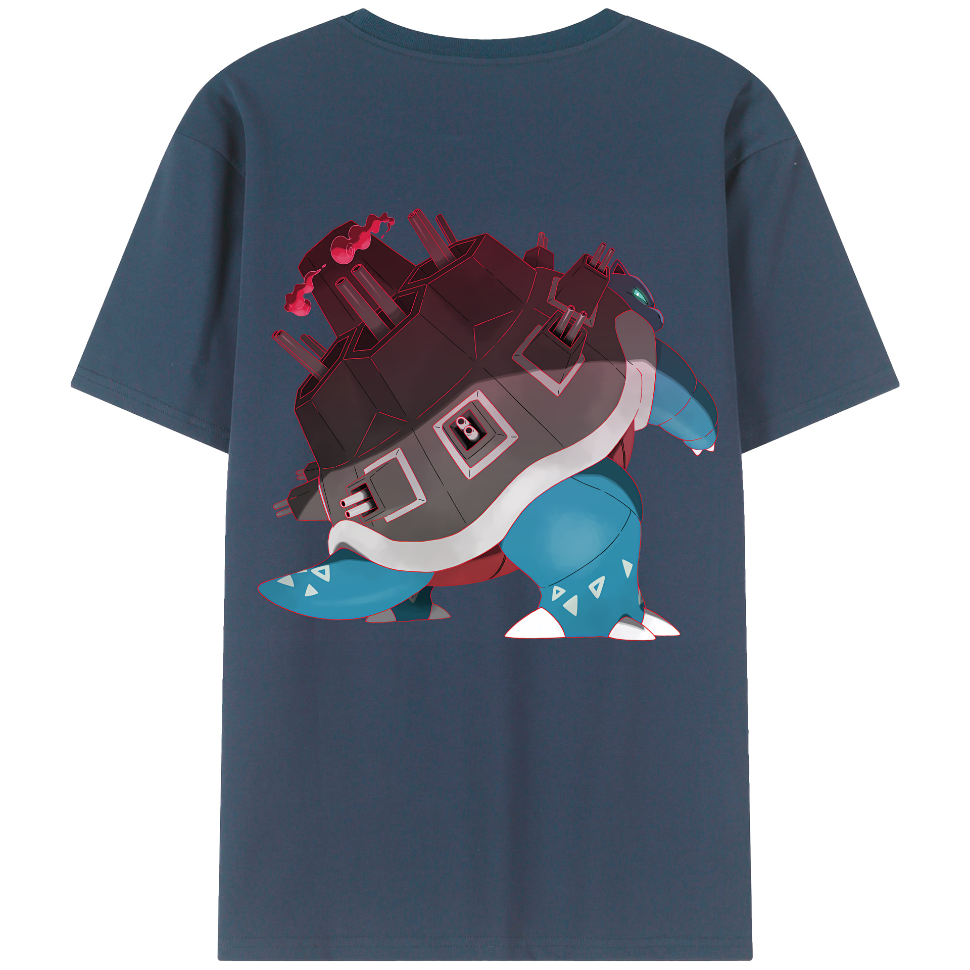 （画像用） ポケットモンスター Pokémon 綿100％ メンズ半袖Tシャツ（バックプリント） 通気性
