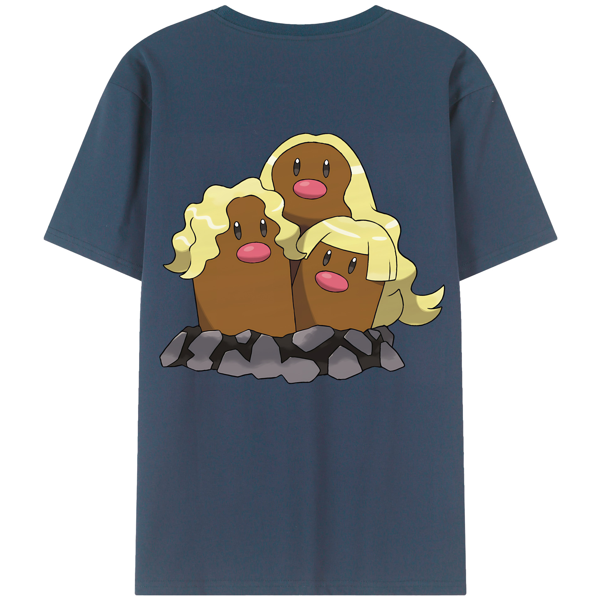 （画像用） ポケットモンスター Pokémon 綿100％ メンズ半袖Tシャツ（バックプリント） 通気性