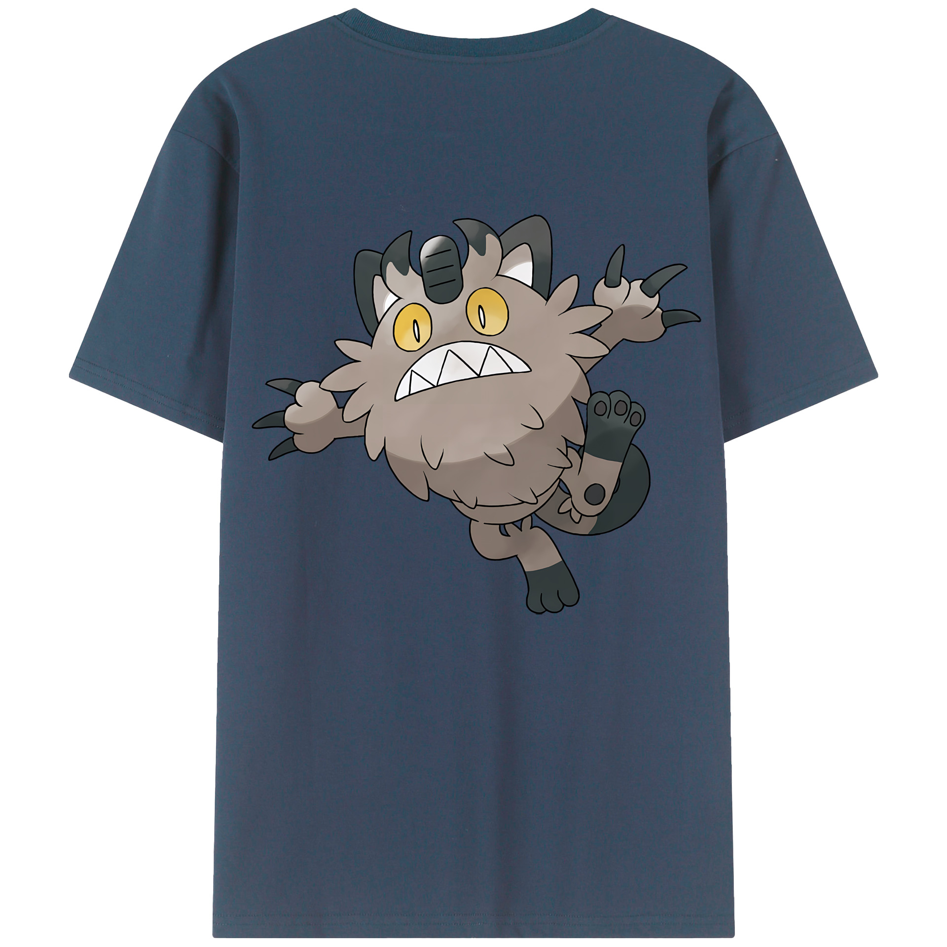 （画像用） ポケットモンスター Pokémon 綿100％ メンズ半袖Tシャツ（バックプリント） 通気性