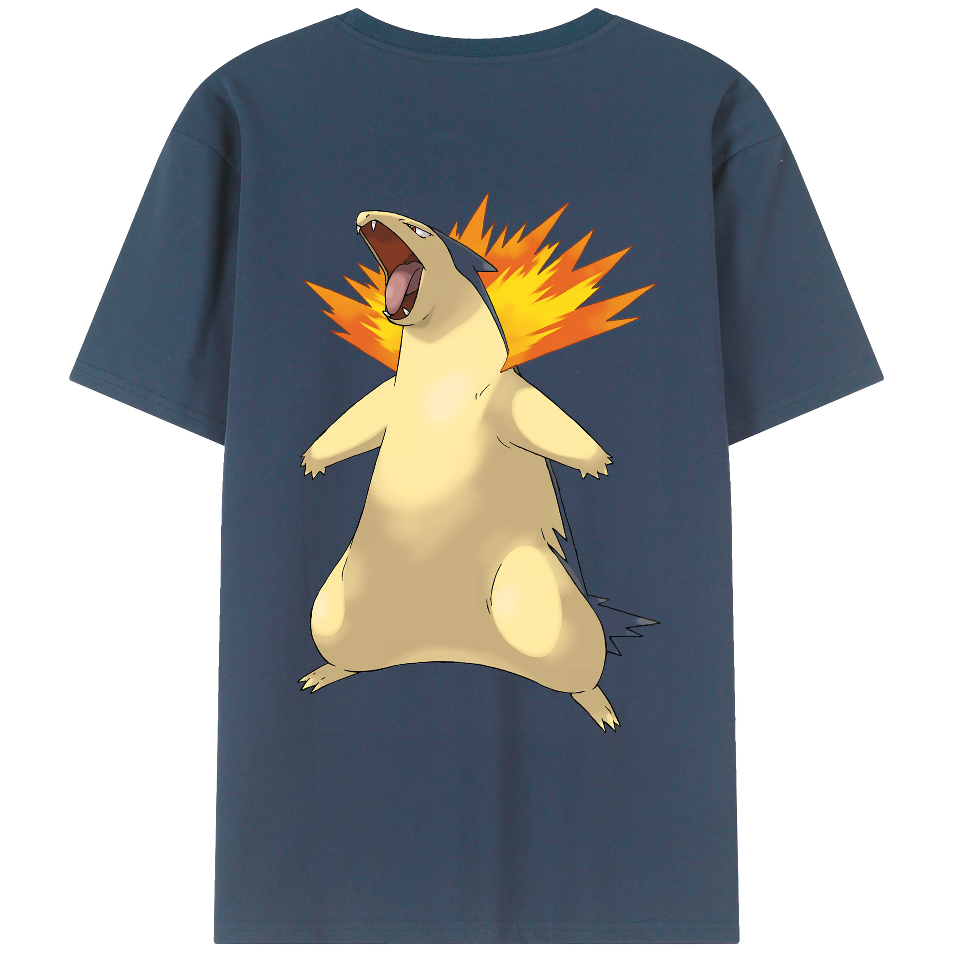 （画像用） ポケットモンスター Pokémon 綿100％ メンズ半袖Tシャツ（バックプリント） 通気性