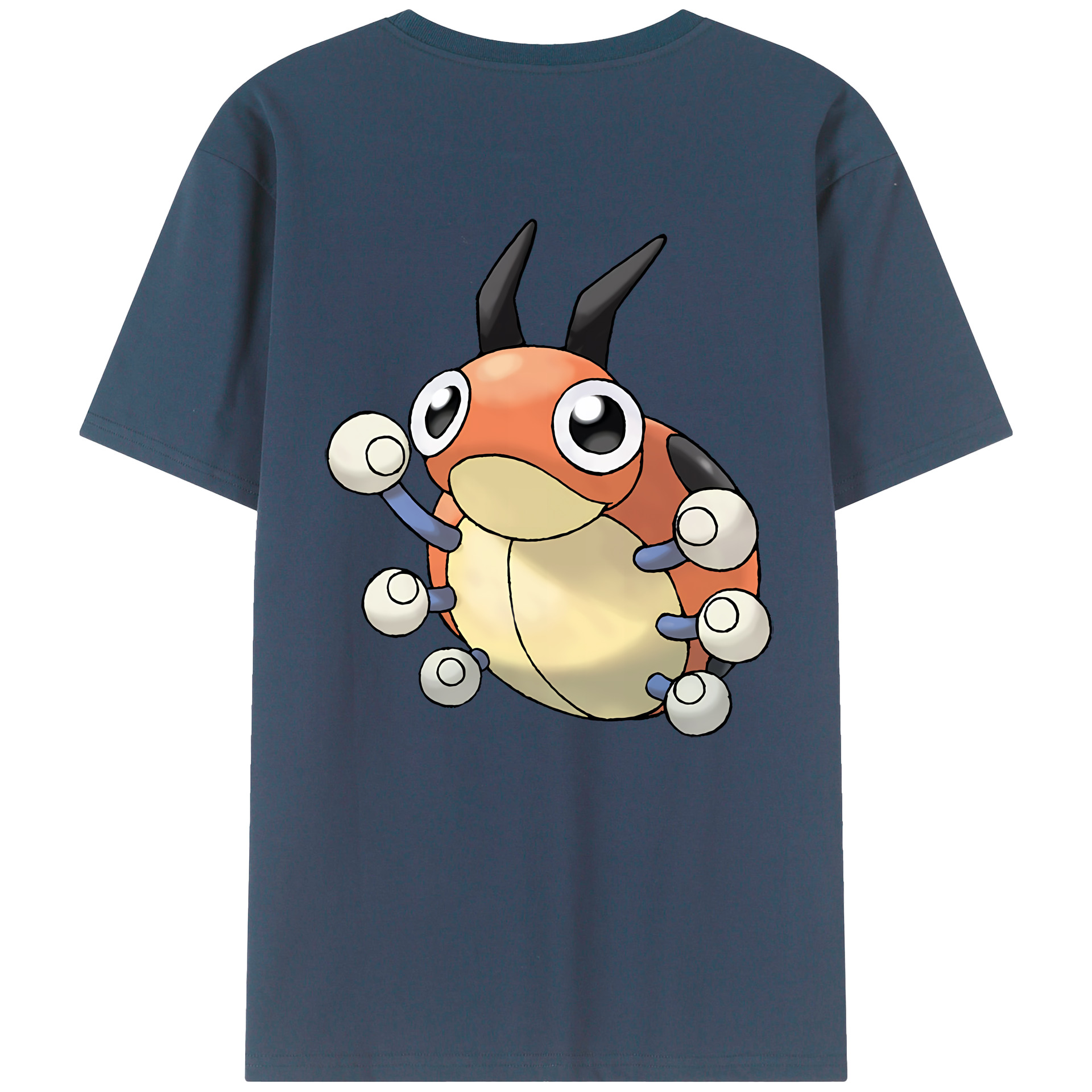 （画像用） ポケットモンスター Pokémon 綿100％ メンズ半袖Tシャツ（バックプリント） 通気性