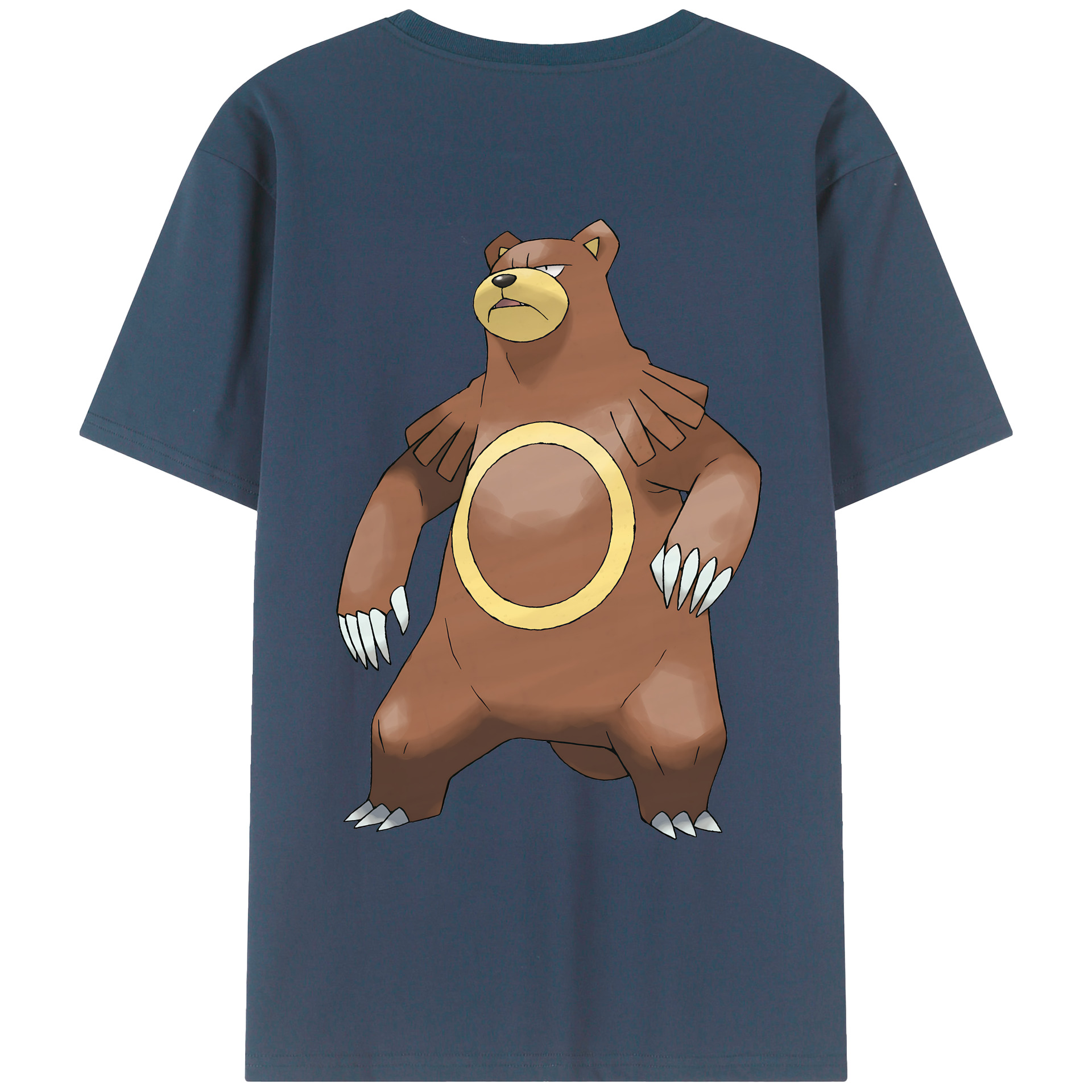 （画像用） ポケットモンスター Pokémon 綿100％ メンズ半袖Tシャツ（バックプリント） 通気性