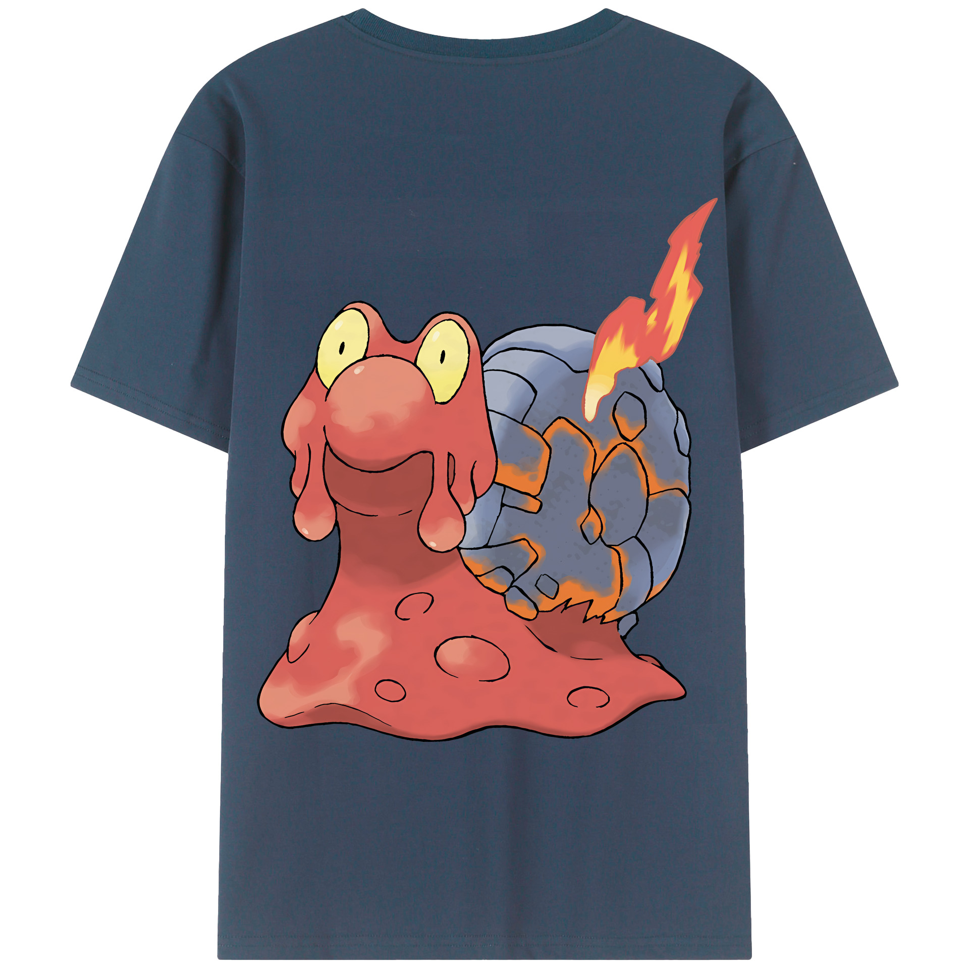 （画像用） ポケットモンスター Pokémon 綿100％ メンズ半袖Tシャツ（バックプリント） 通気性