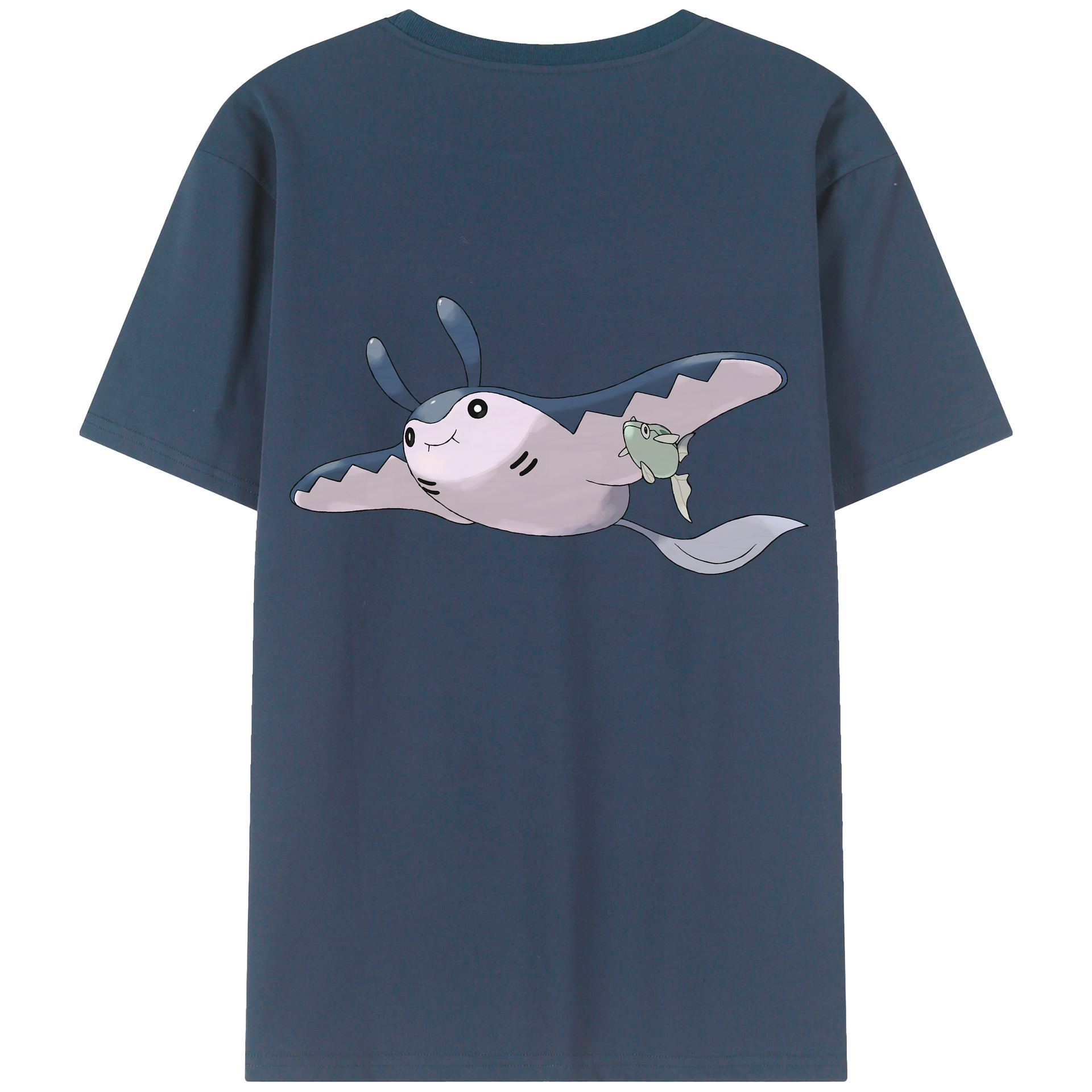 （画像用） ポケットモンスター Pokémon 綿100％ メンズ半袖Tシャツ（バックプリント） 通気性