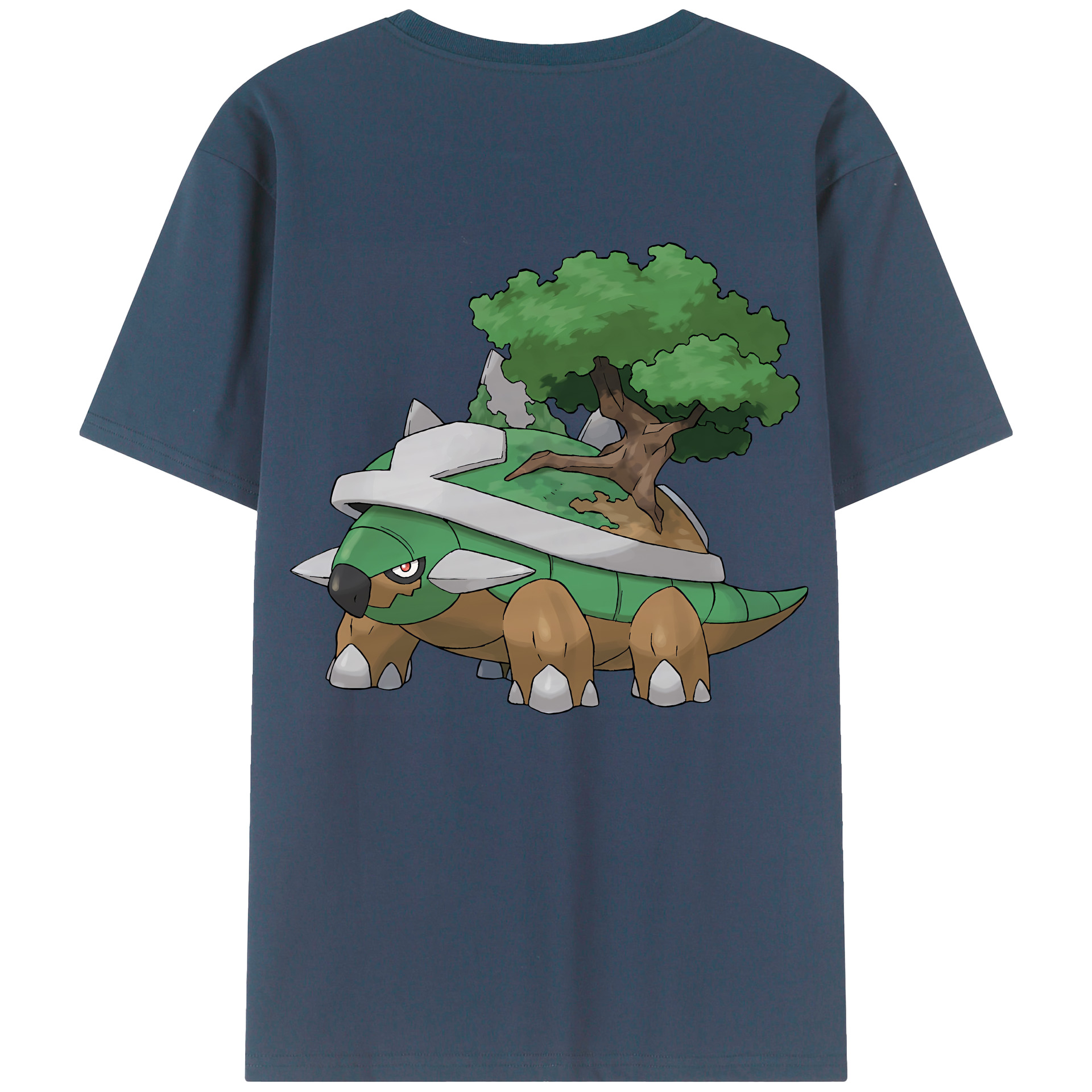 （画像用） ポケットモンスター Pokémon 綿100％ メンズ半袖Tシャツ（バックプリント） 通気性