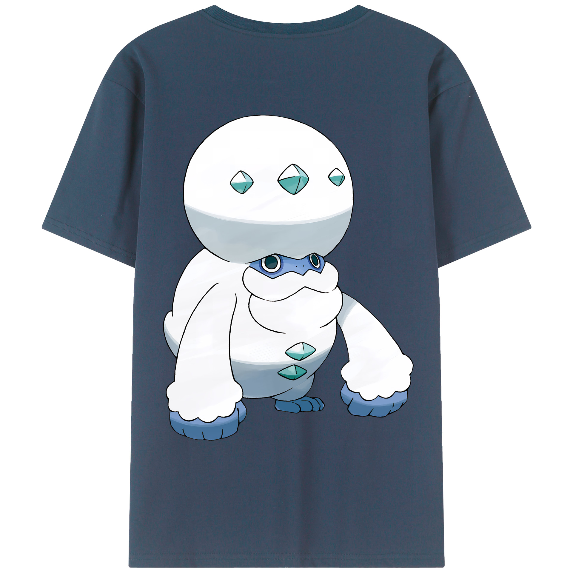 （画像用） ポケットモンスター Pokémon 綿100％ メンズ半袖Tシャツ（バックプリント） 通気性