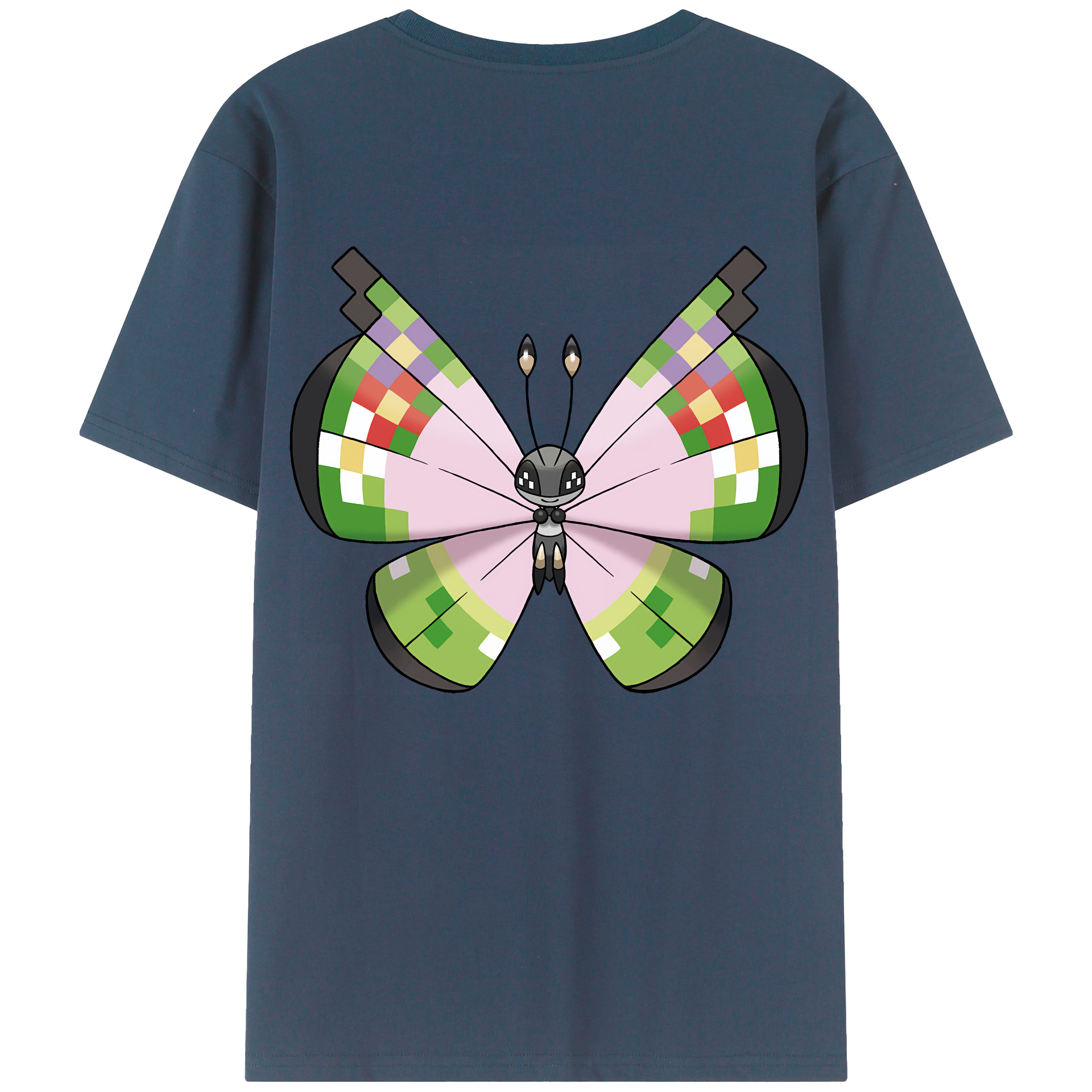 （画像用） ポケットモンスター Pokémon 綿100％ メンズ半袖Tシャツ（バックプリント） 通気性