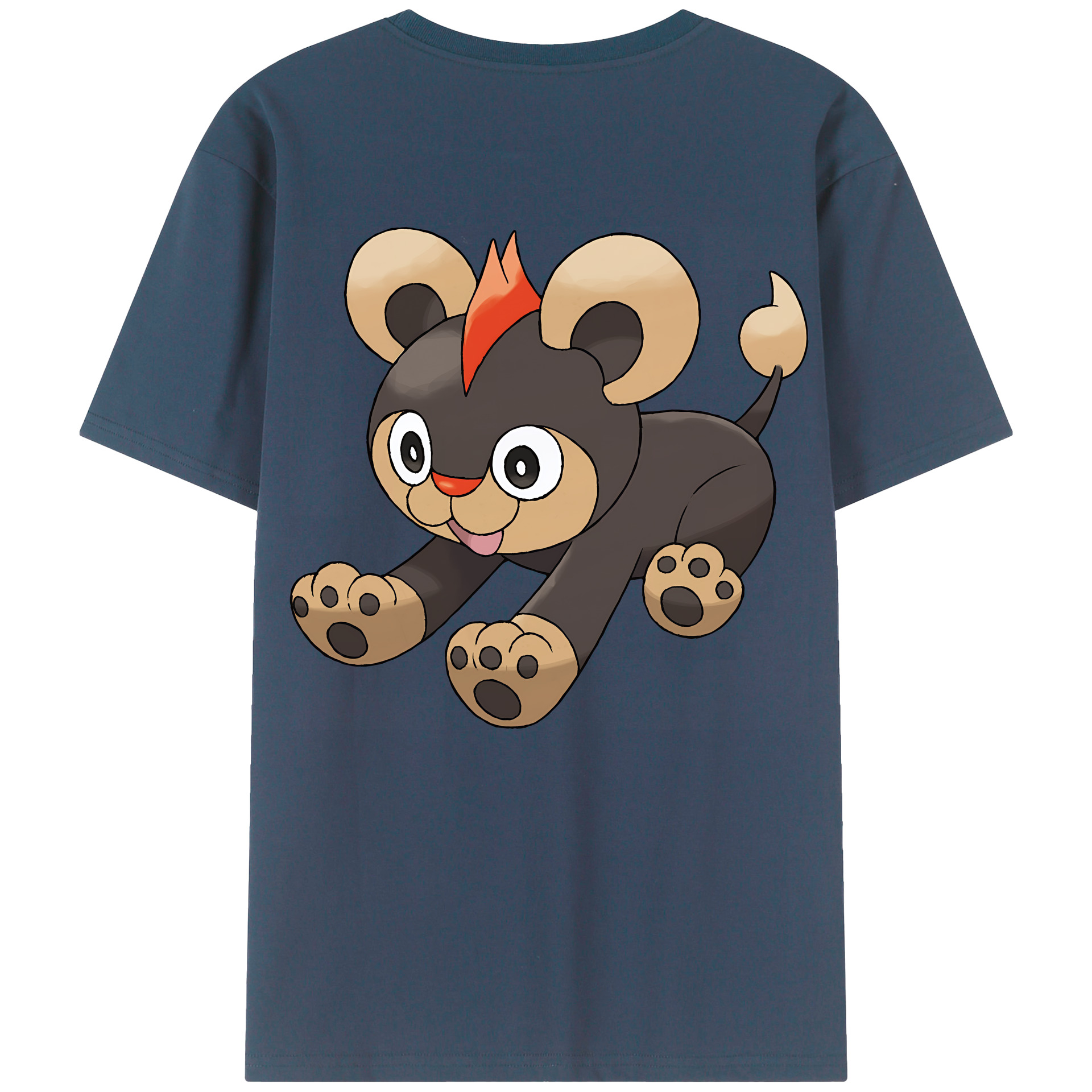 （画像用） ポケットモンスター Pokémon 綿100％ メンズ半袖Tシャツ（バックプリント） 通気性