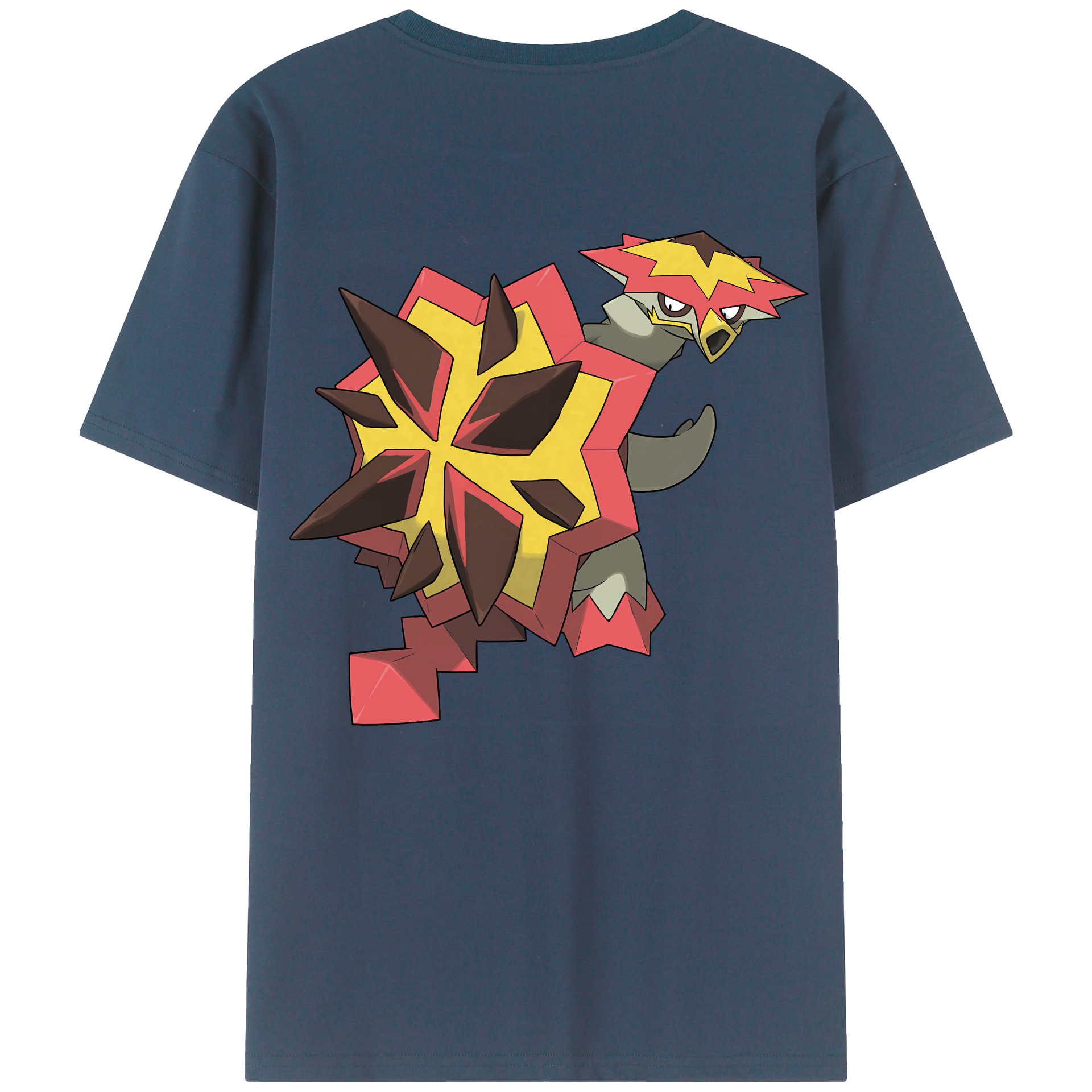 （画像用） ポケットモンスター Pokémon 綿100％ メンズ半袖Tシャツ（バックプリント） 通気性