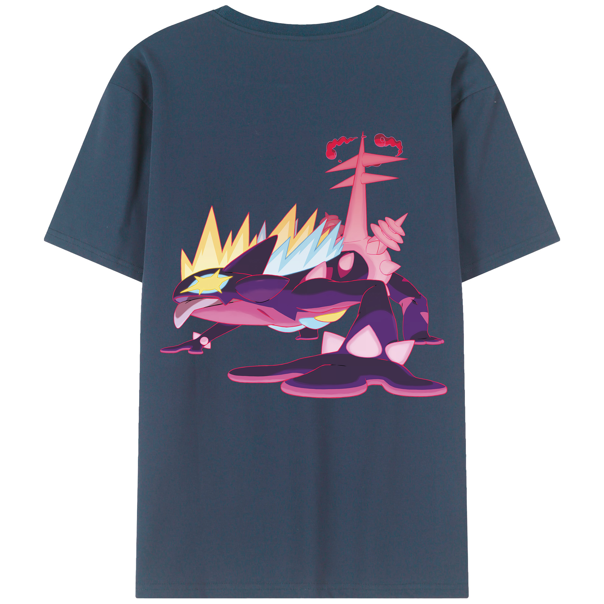 （画像用） ポケットモンスター Pokémon 綿100％ メンズ半袖Tシャツ（バックプリント） 通気性
