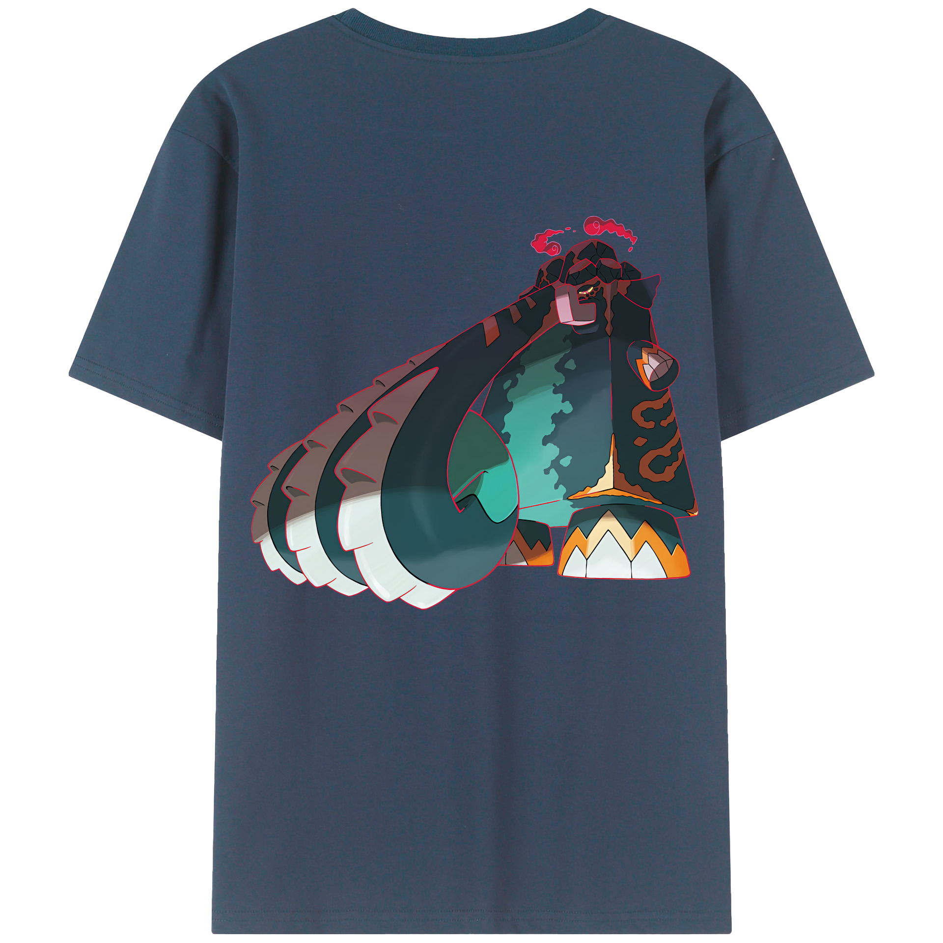 （画像用） ポケットモンスター Pokémon 綿100％ メンズ半袖Tシャツ（バックプリント） 通気性