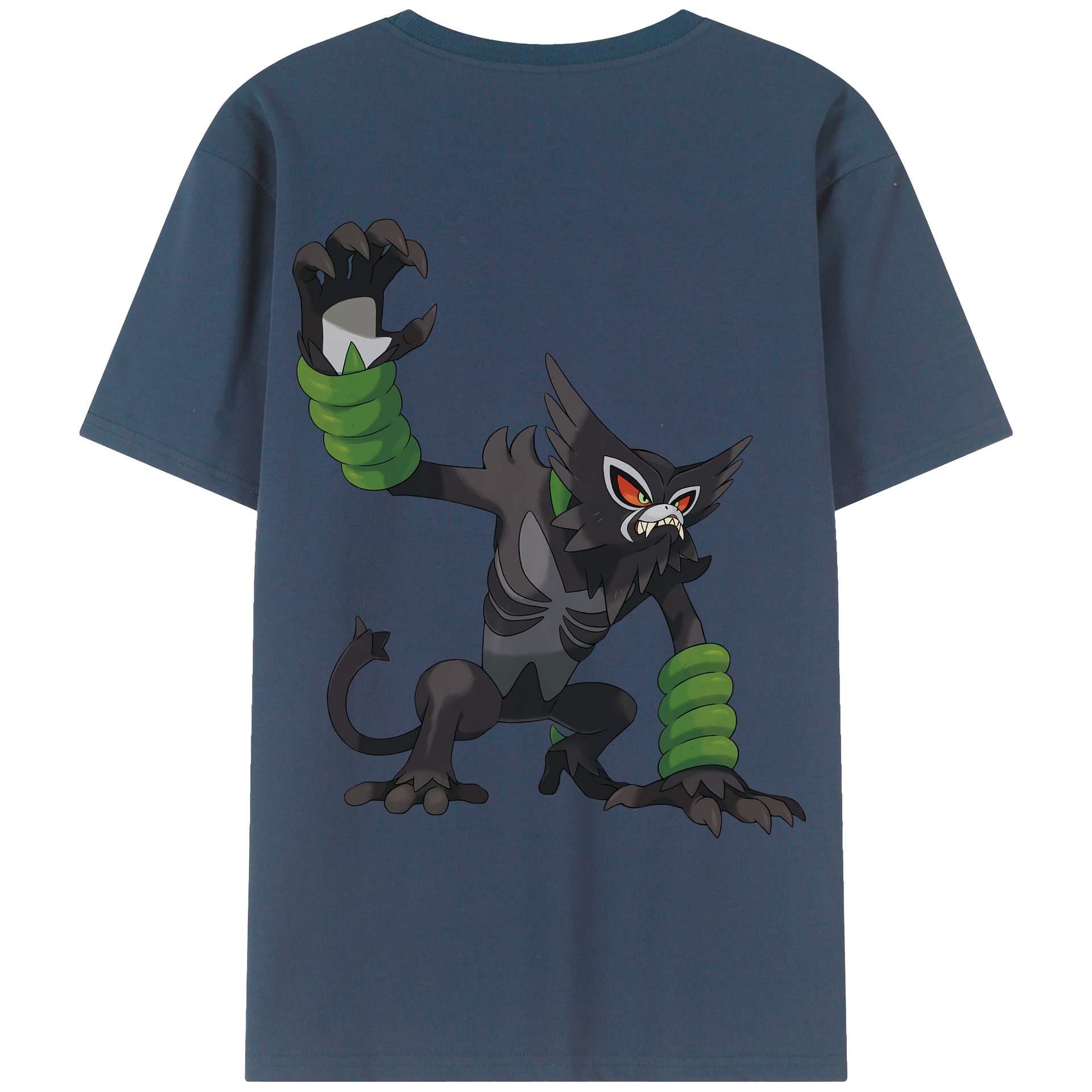 （画像用） ポケットモンスター Pokémon 綿100％ メンズ半袖Tシャツ（バックプリント） 通気性
