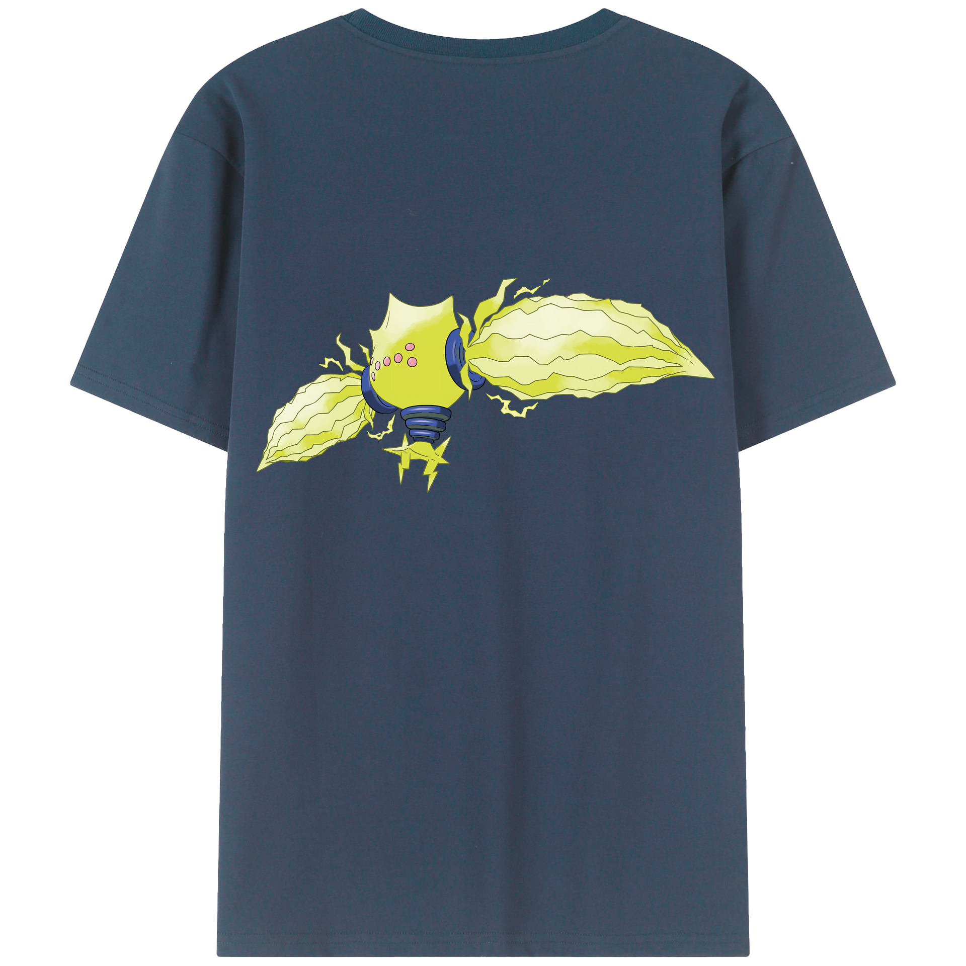 （画像用） ポケットモンスター Pokémon 綿100％ メンズ半袖Tシャツ（バックプリント） 通気性