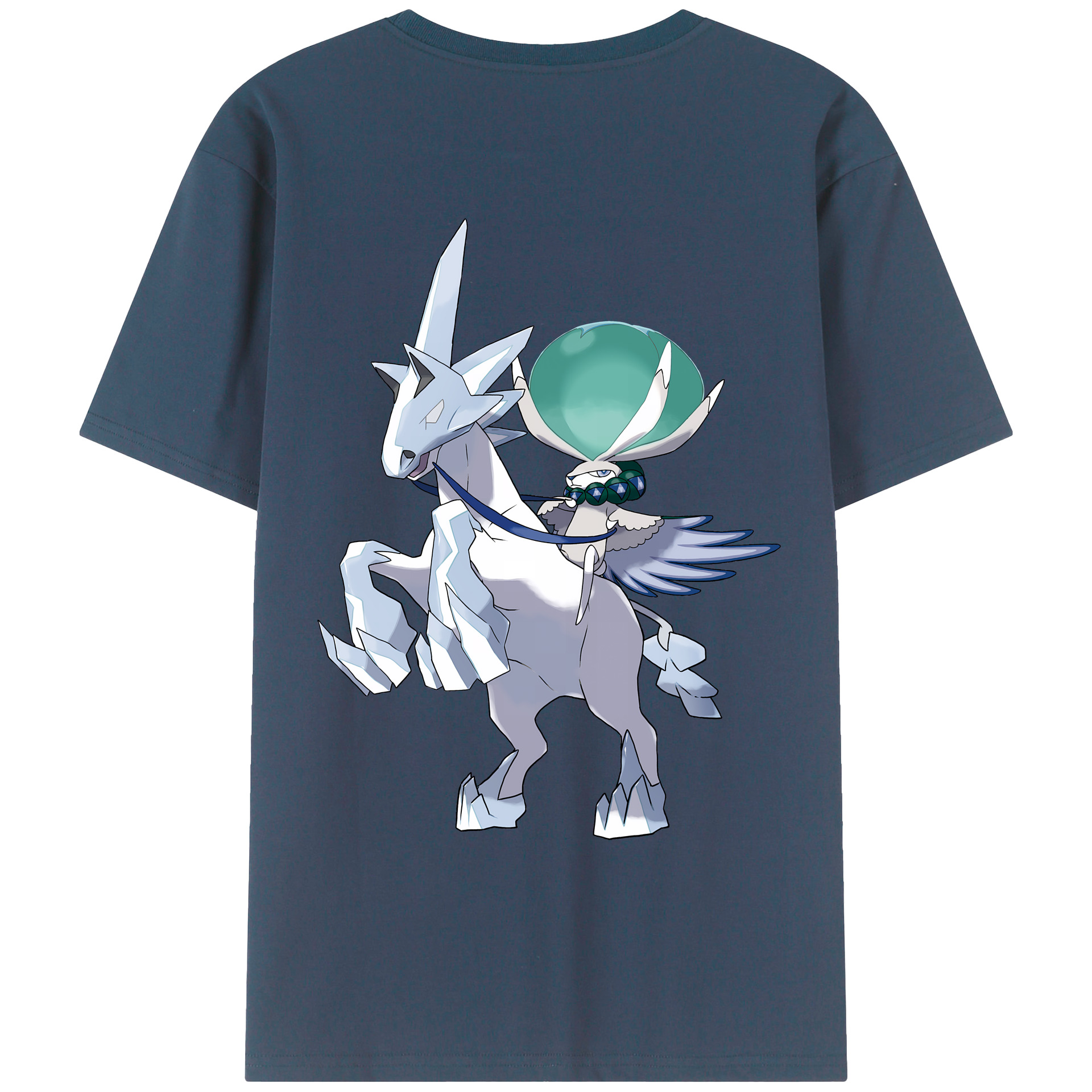（画像用） ポケットモンスター Pokémon 綿100％ メンズ半袖Tシャツ（バックプリント） 通気性