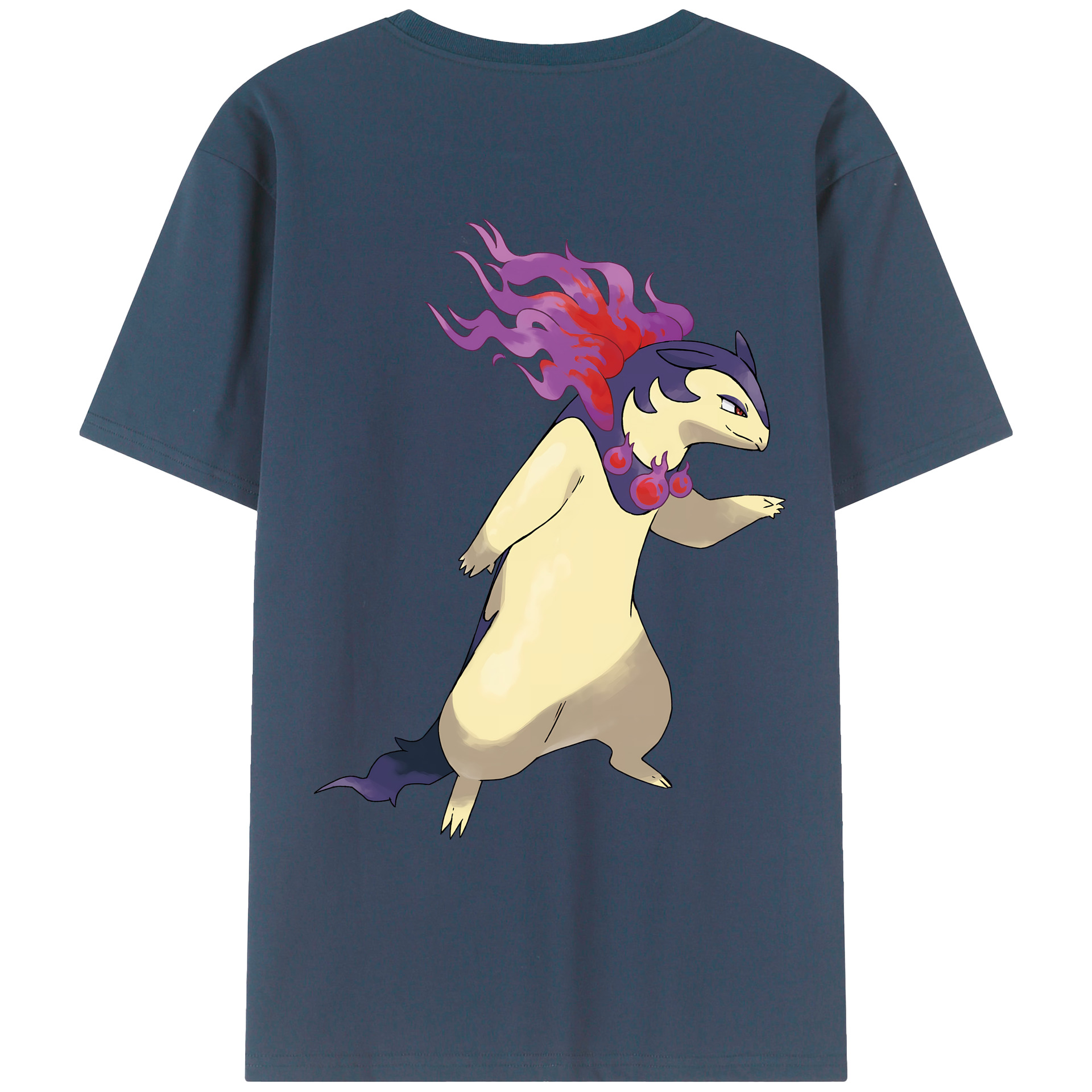 （画像用） ポケットモンスター Pokémon 綿100％ メンズ半袖Tシャツ（バックプリント） 通気性