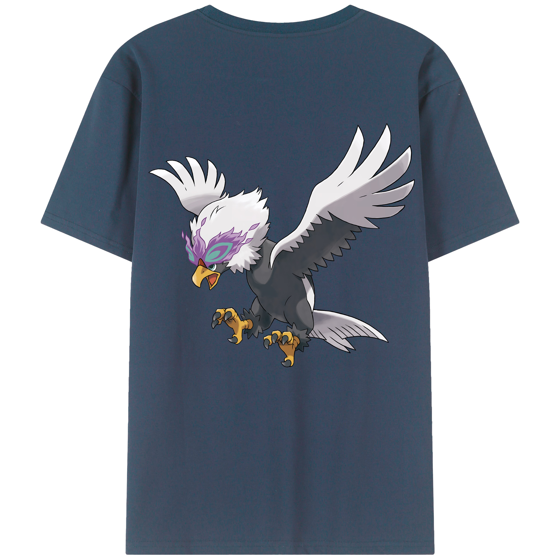 （画像用） ポケットモンスター Pokémon 綿100％ メンズ半袖Tシャツ（バックプリント） 通気性