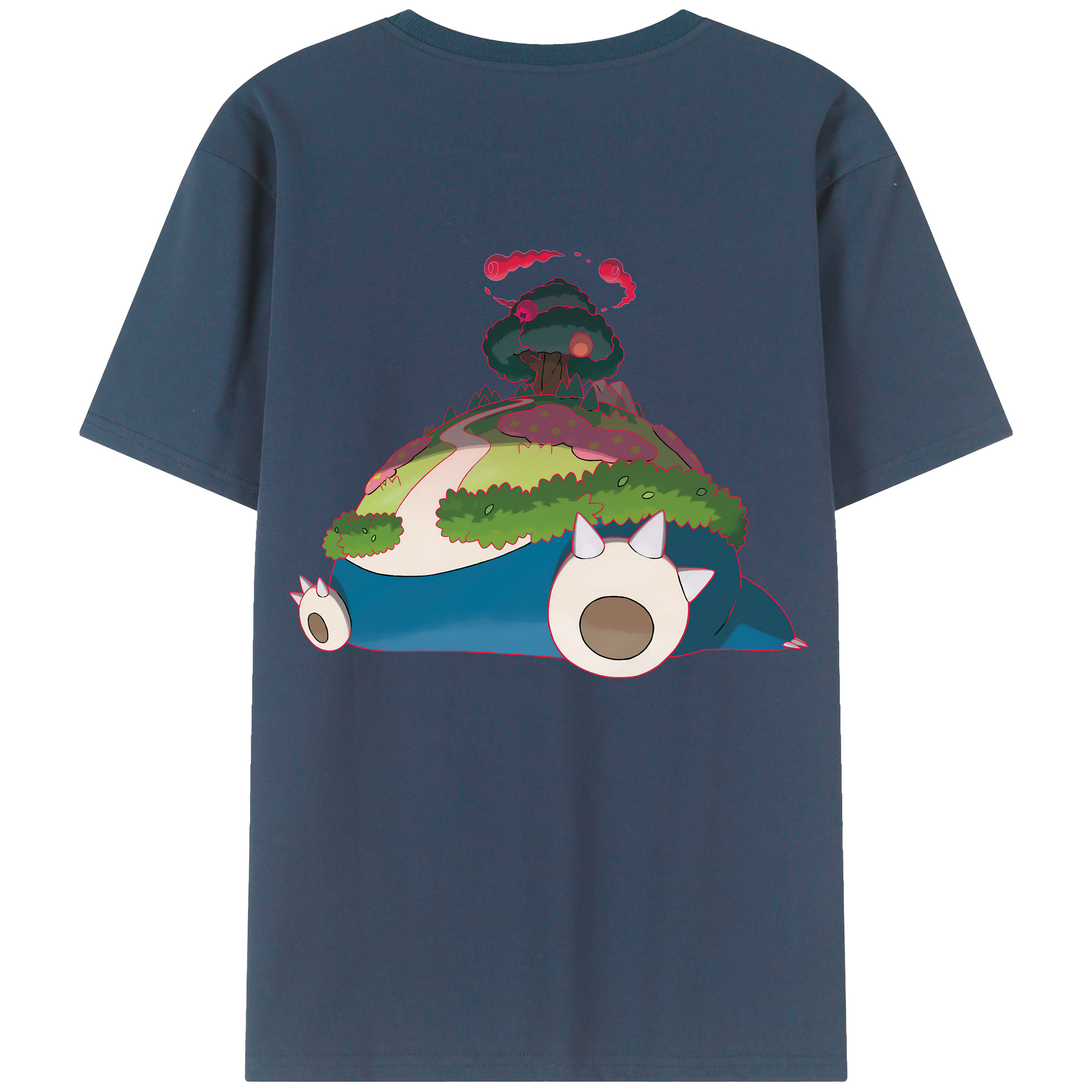 （画像用） ポケットモンスター Pokémon 綿100％ メンズ半袖Tシャツ（バックプリント） 通気性
