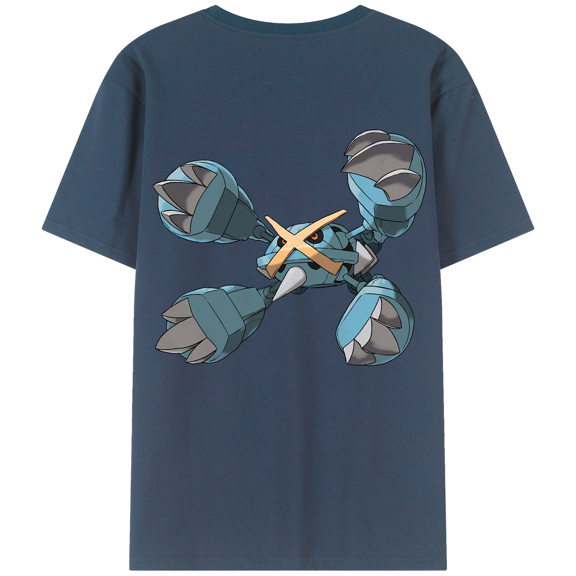 （画像用） ポケットモンスター Pokémon 綿100％ メンズ半袖Tシャツ（バックプリント） 通気性