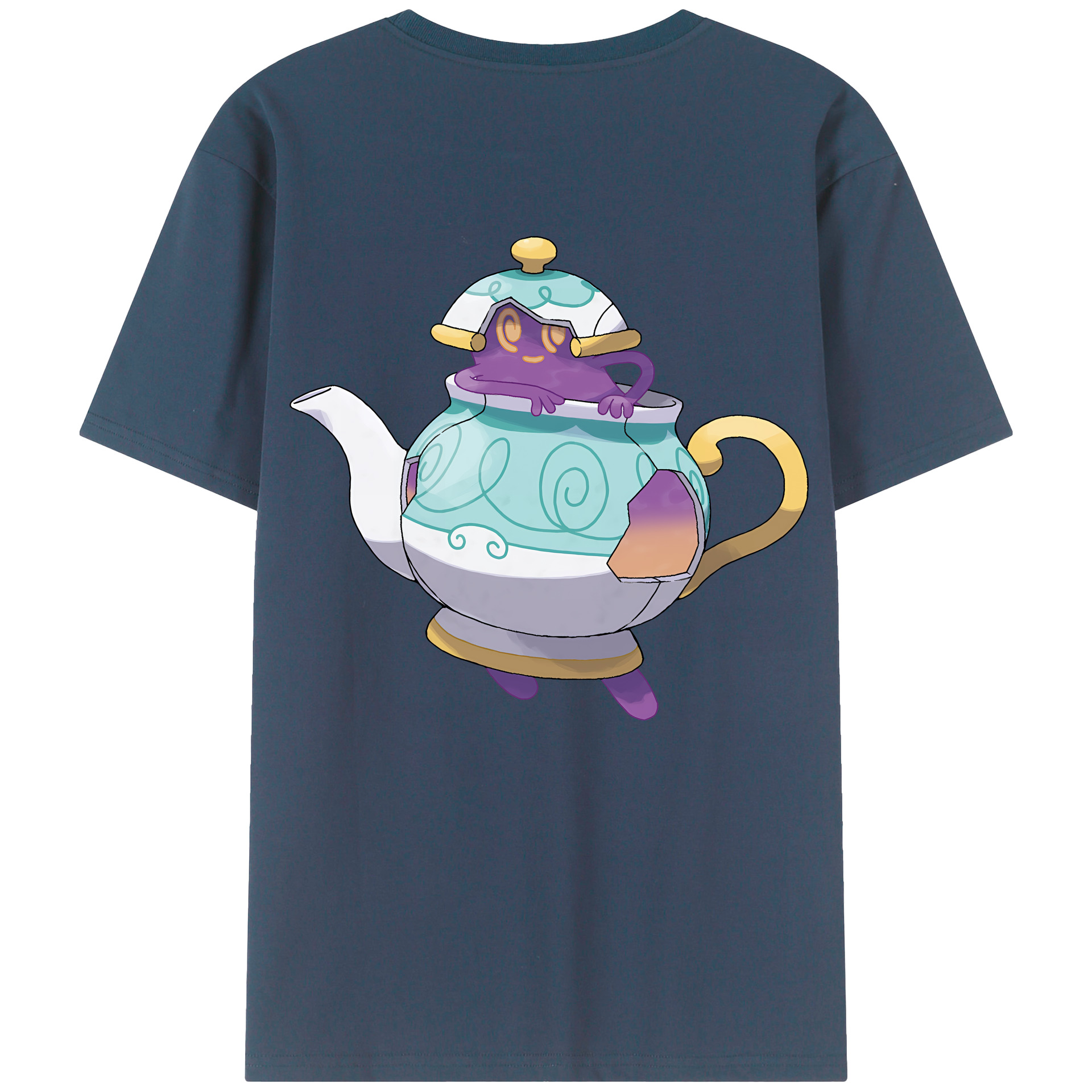 （画像用） ポケットモンスター Pokémon 綿100％ メンズ半袖Tシャツ（バックプリント） 通気性
