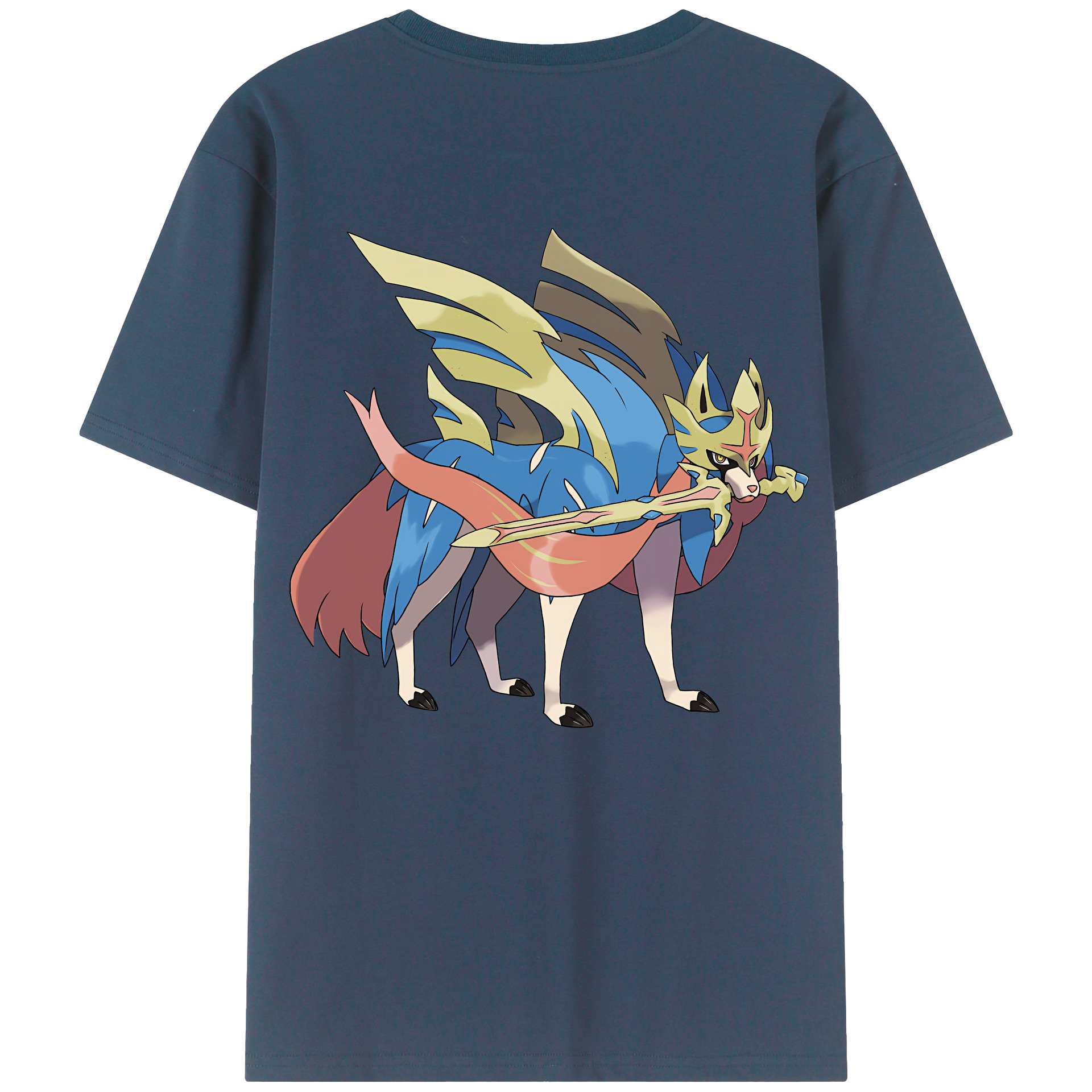 （画像用） ポケットモンスター Pokémon 綿100％ メンズ半袖Tシャツ（バックプリント） 通気性