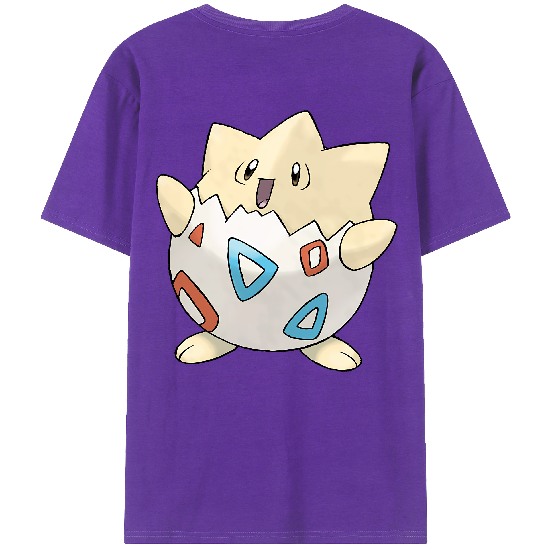 （画像用） ポケットモンスター Pokémon 綿100％ メンズ半袖Tシャツ（バックプリント） 通気性