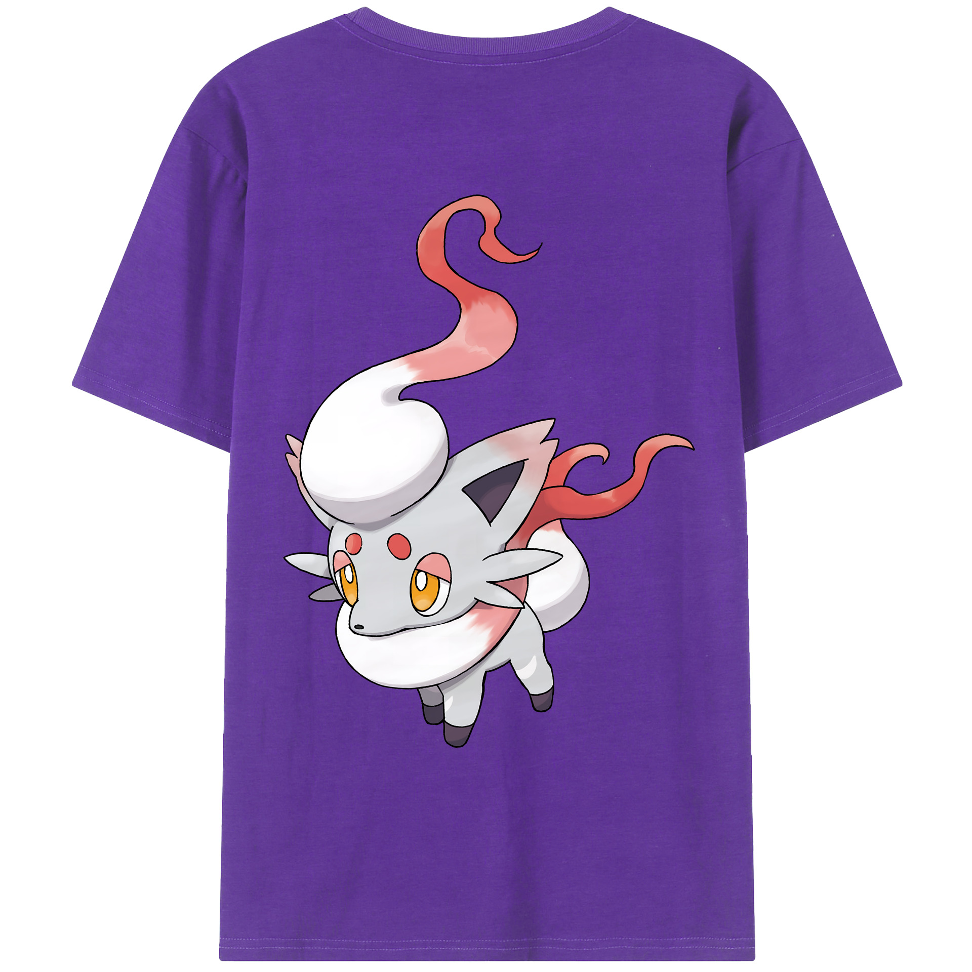 （画像用） ポケットモンスター Pokémon 綿100％ メンズ半袖Tシャツ（バックプリント） 通気性