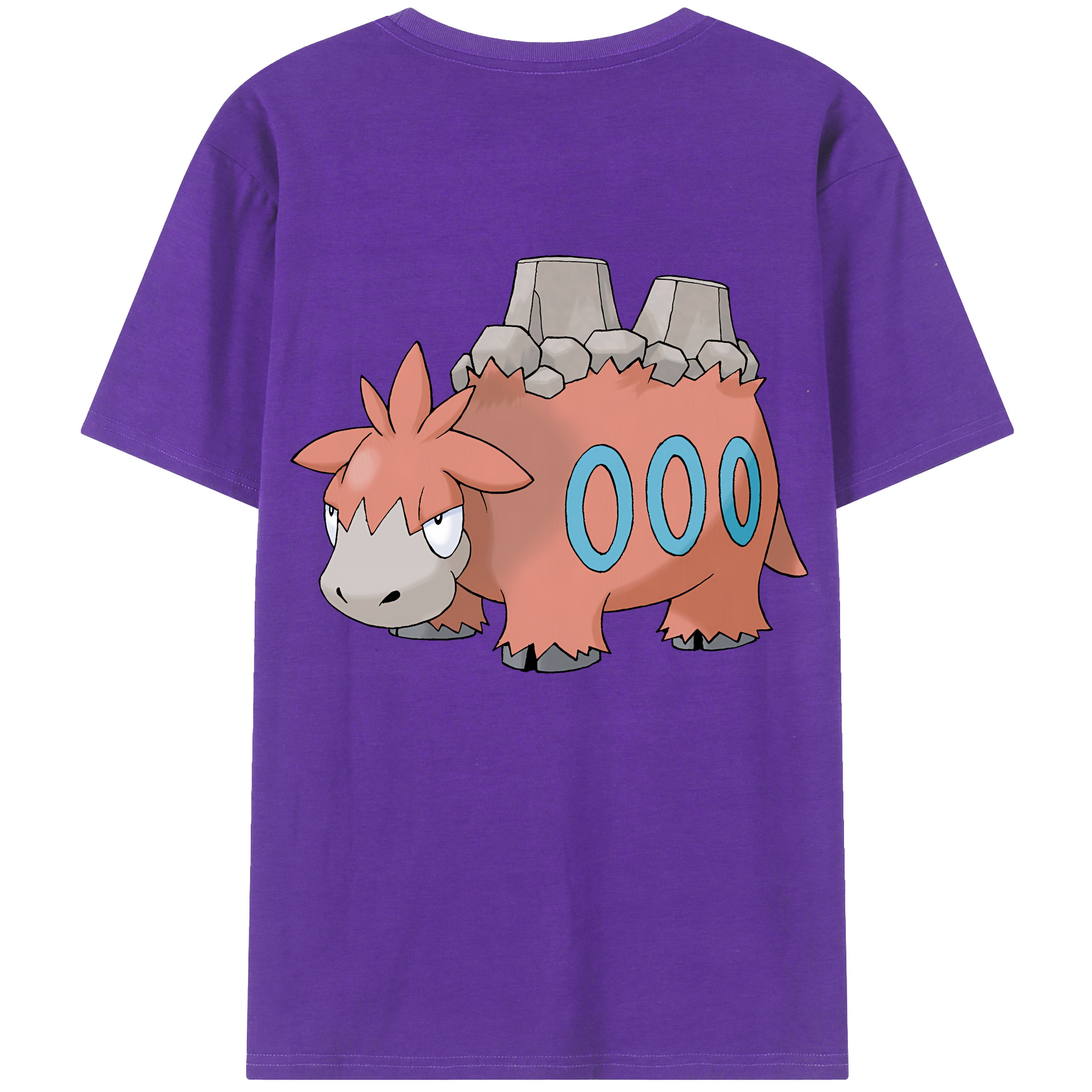（画像用） ポケットモンスター Pokémon 綿100％ メンズ半袖Tシャツ（バックプリント） 通気性