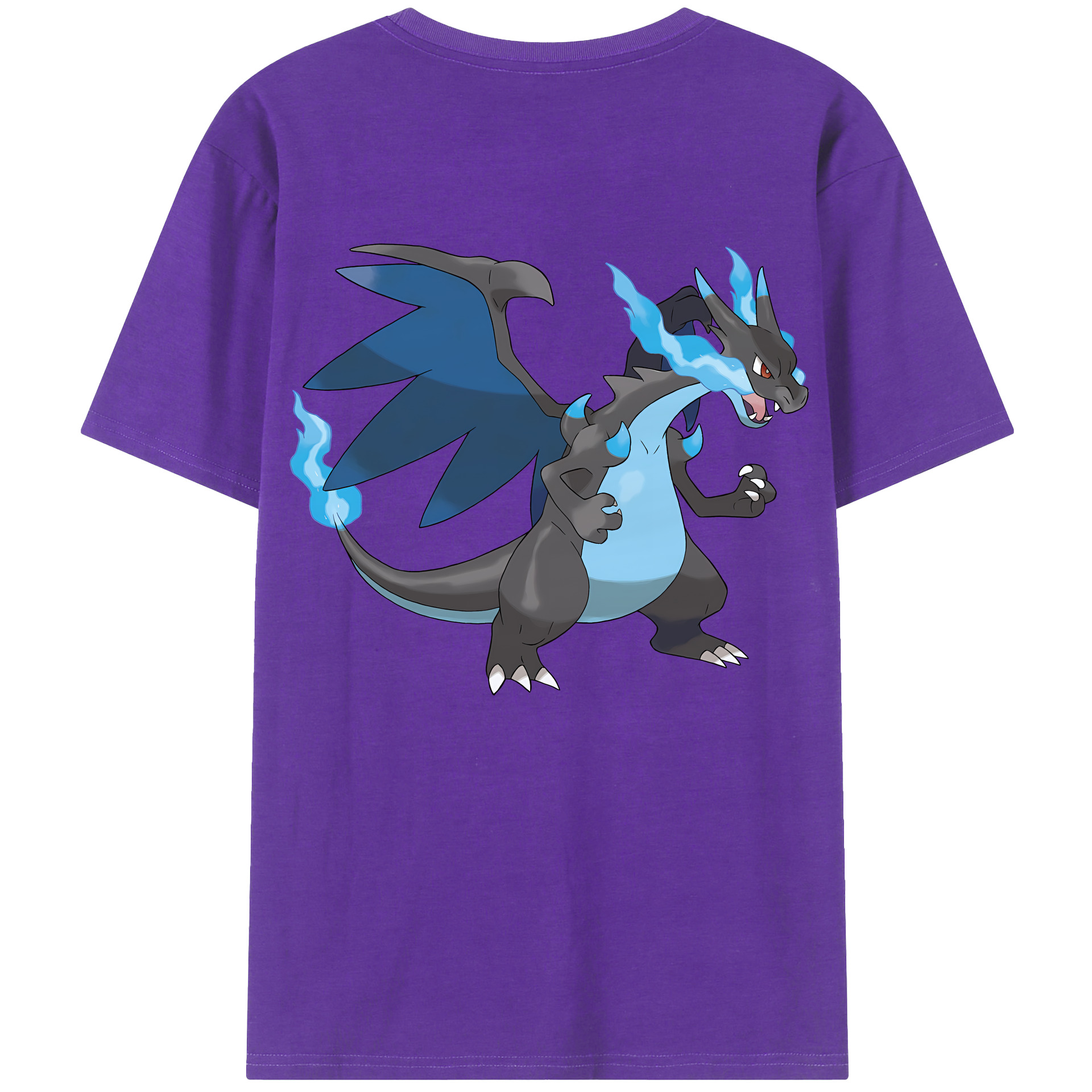 （画像用） ポケットモンスター Pokémon 綿100％ メンズ半袖Tシャツ（バックプリント） 通気性