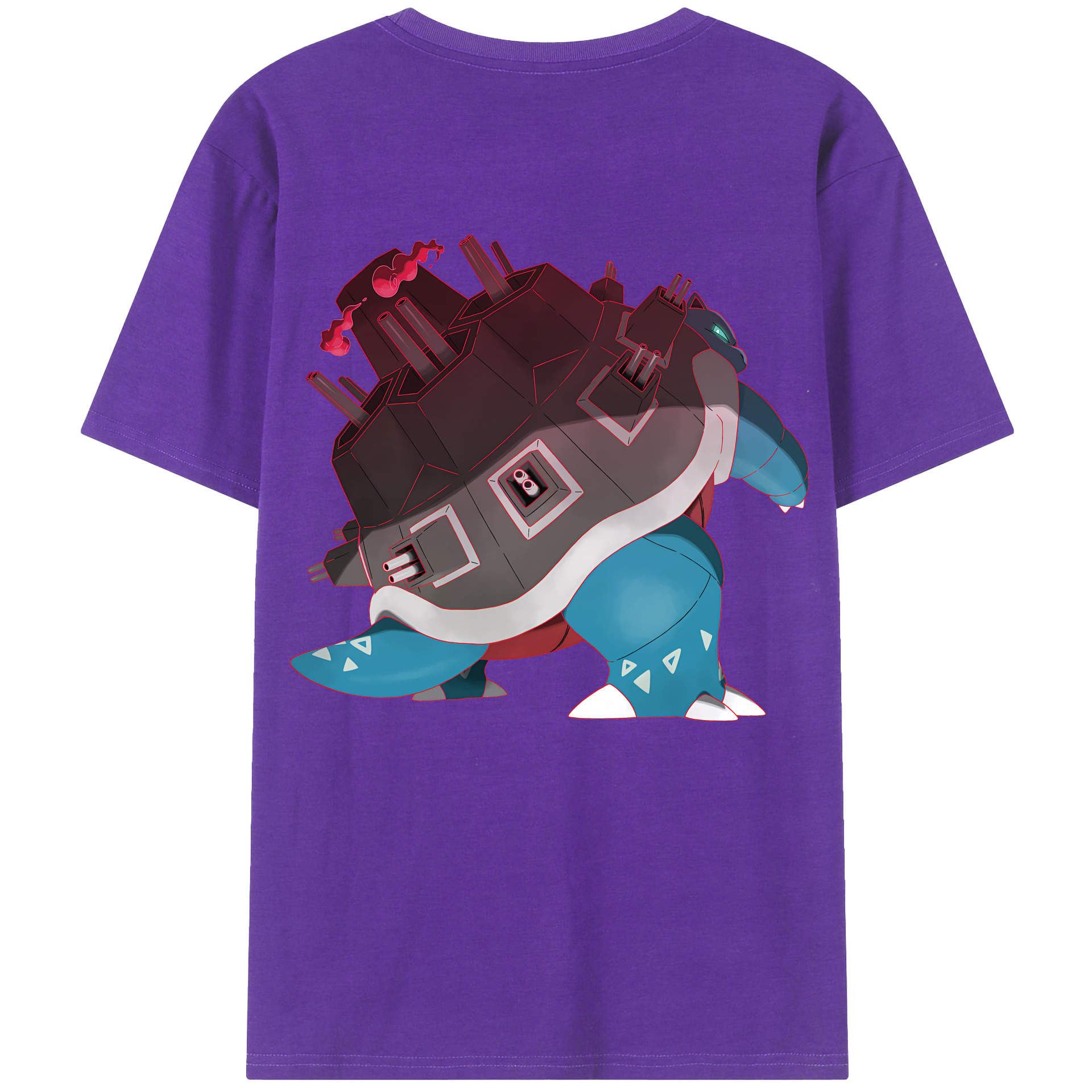 （画像用） ポケットモンスター Pokémon 綿100％ メンズ半袖Tシャツ（バックプリント） 通気性