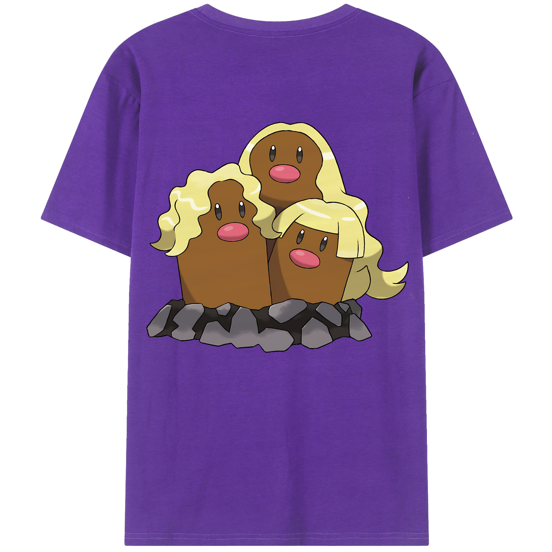 （画像用） ポケットモンスター Pokémon 綿100％ メンズ半袖Tシャツ（バックプリント） 通気性