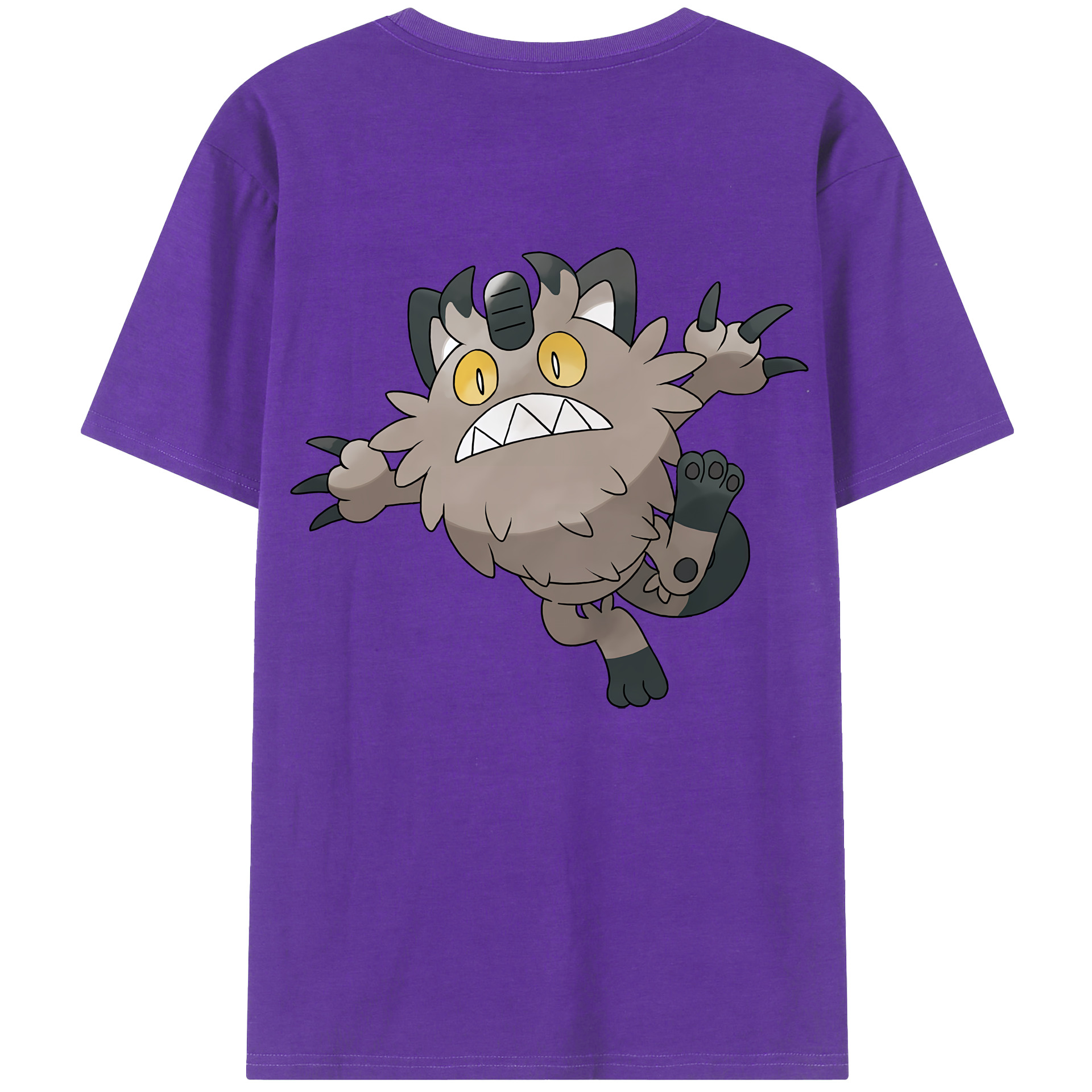 （画像用） ポケットモンスター Pokémon 綿100％ メンズ半袖Tシャツ（バックプリント） 通気性