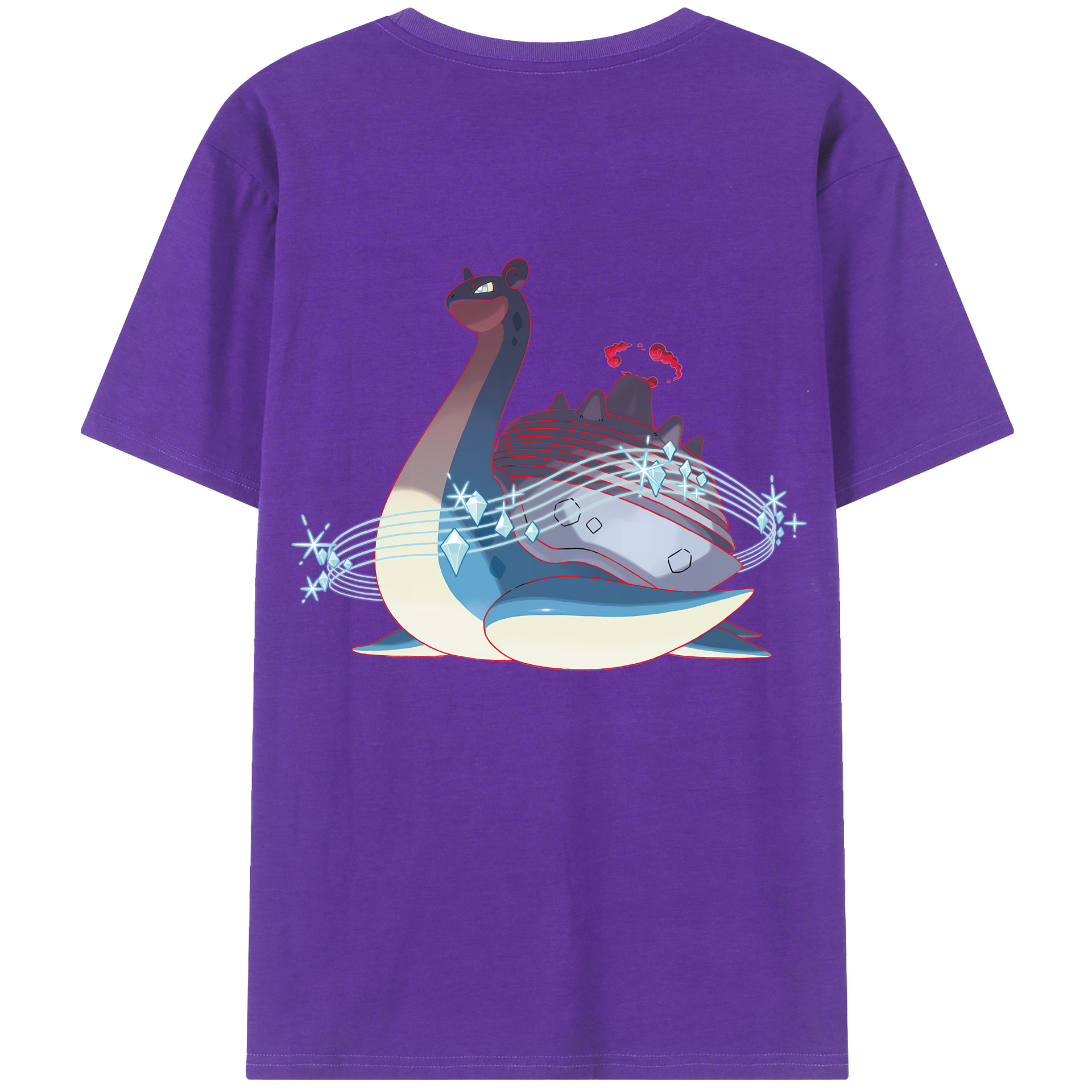 （画像用） ポケットモンスター Pokémon 綿100％ メンズ半袖Tシャツ（バックプリント） 通気性