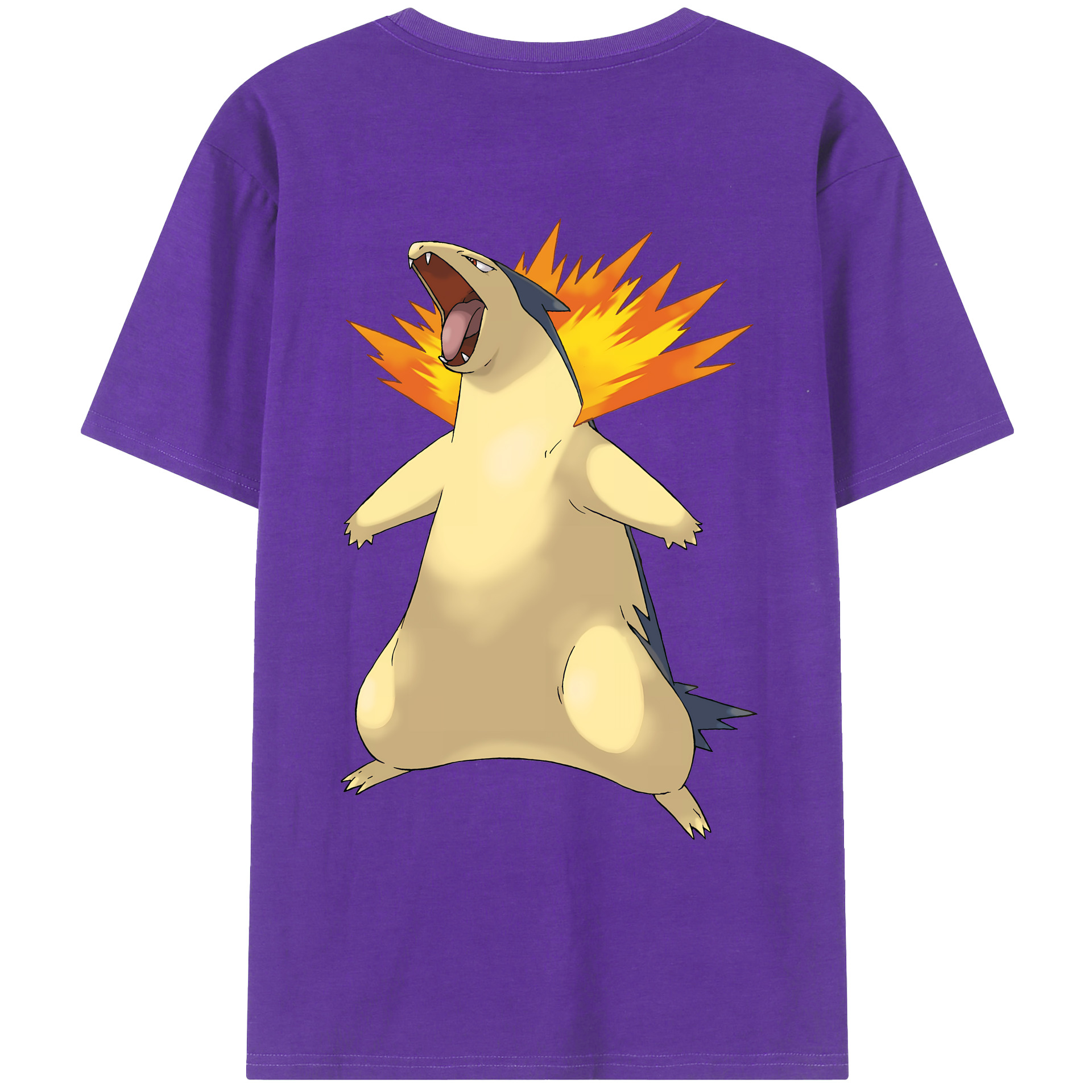（画像用） ポケットモンスター Pokémon 綿100％ メンズ半袖Tシャツ（バックプリント） 通気性