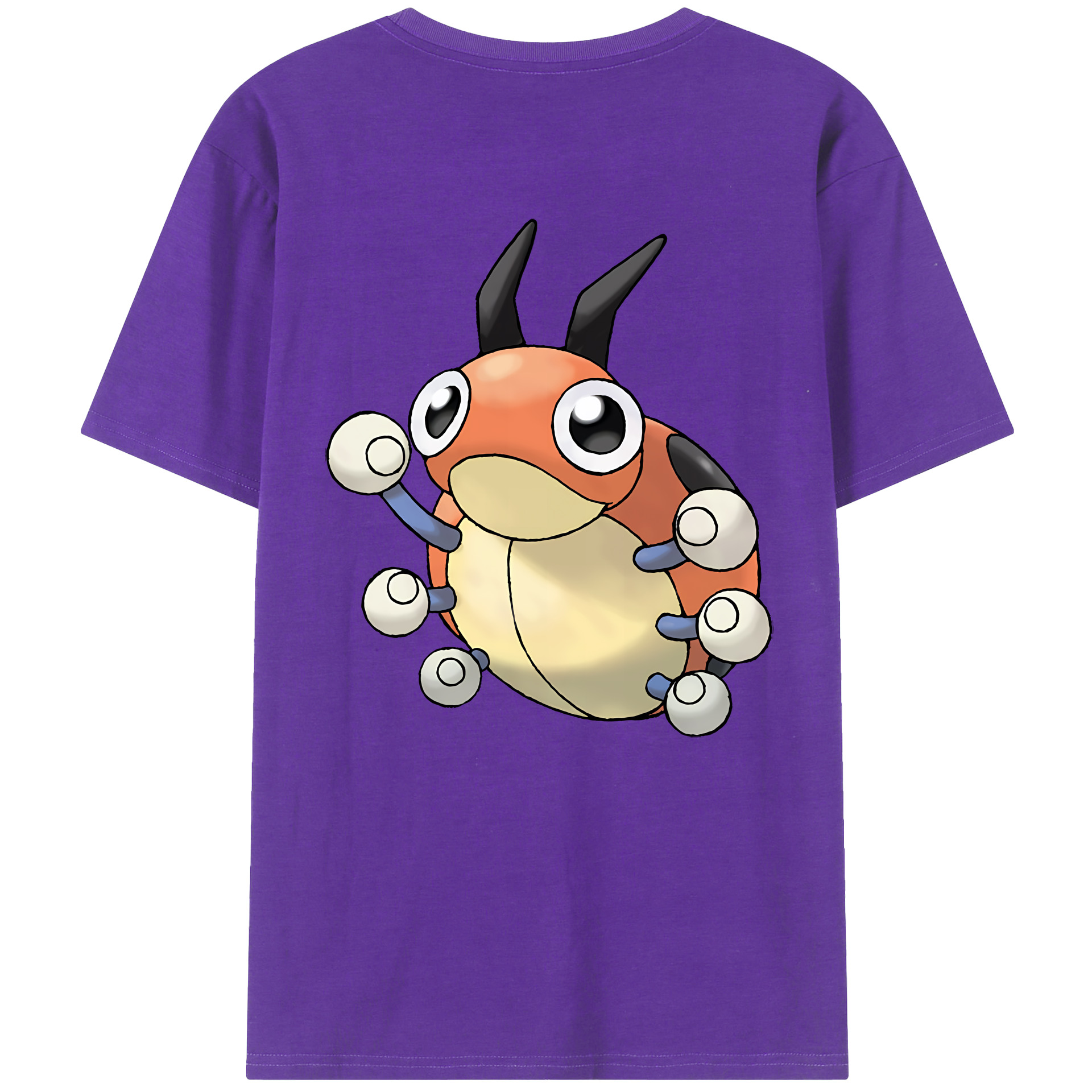（画像用） ポケットモンスター Pokémon 綿100％ メンズ半袖Tシャツ（バックプリント） 通気性