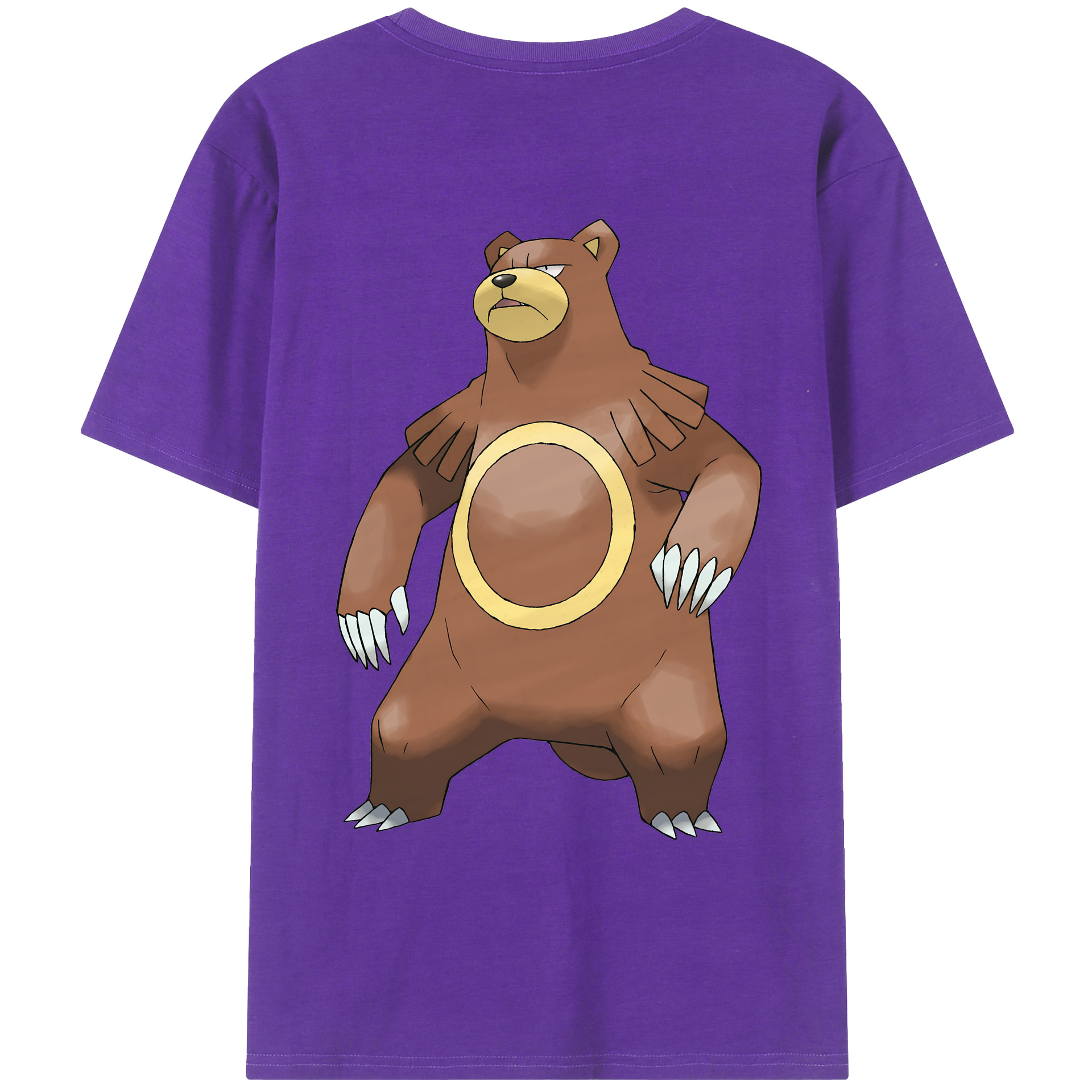 （画像用） ポケットモンスター Pokémon 綿100％ メンズ半袖Tシャツ（バックプリント） 通気性