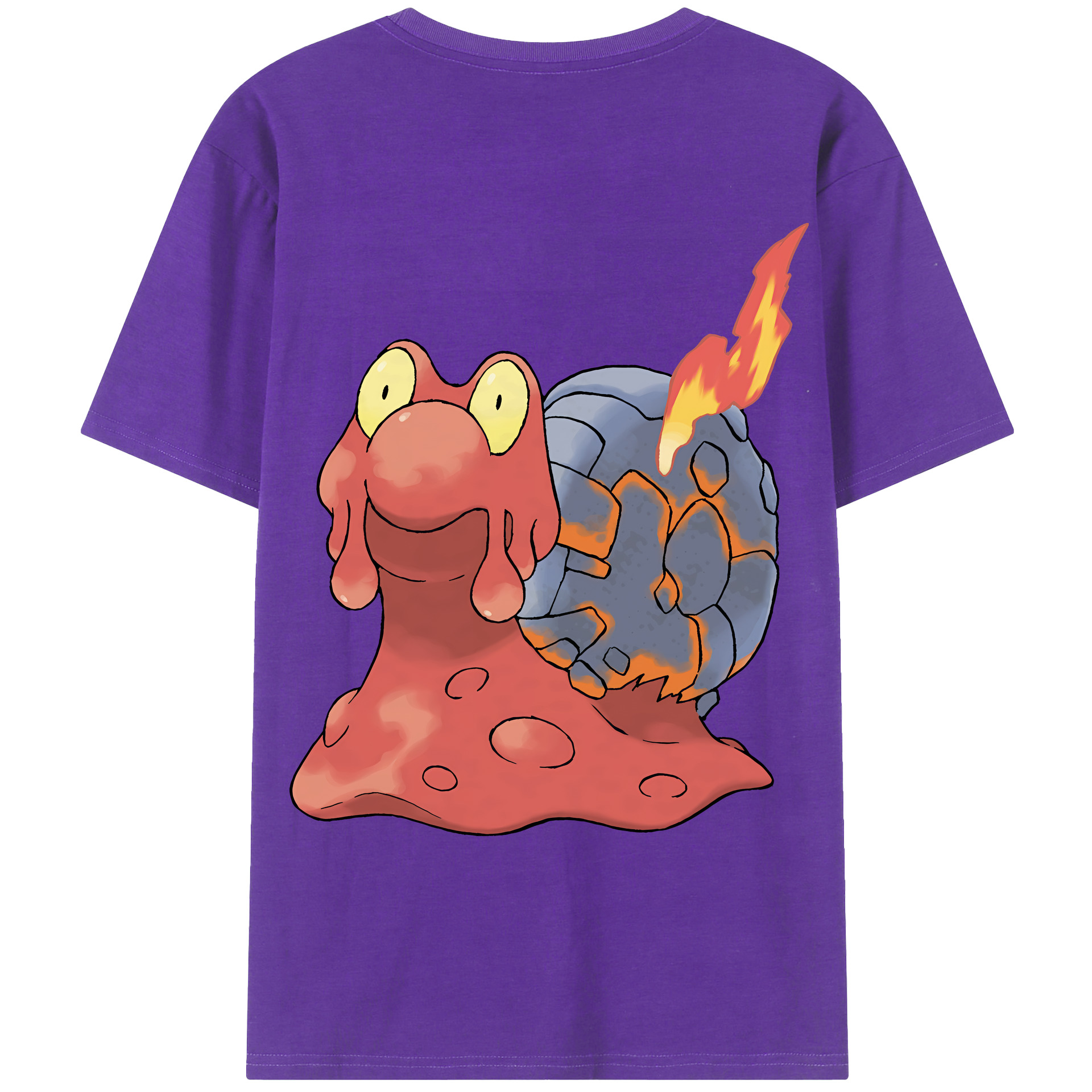 （画像用） ポケットモンスター Pokémon 綿100％ メンズ半袖Tシャツ（バックプリント） 通気性
