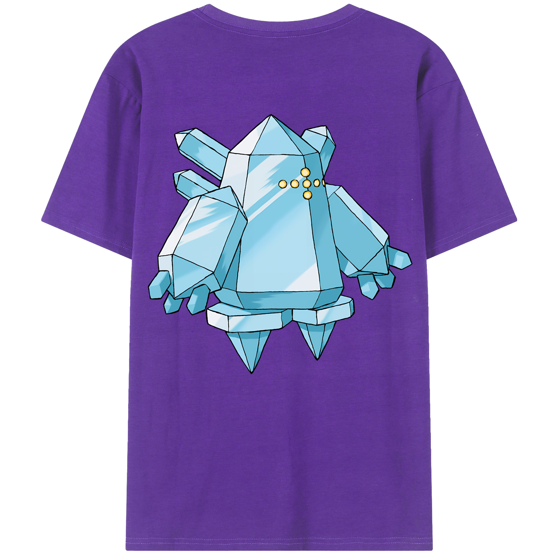 （画像用） ポケットモンスター Pokémon 綿100％ メンズ半袖Tシャツ（バックプリント） 通気性