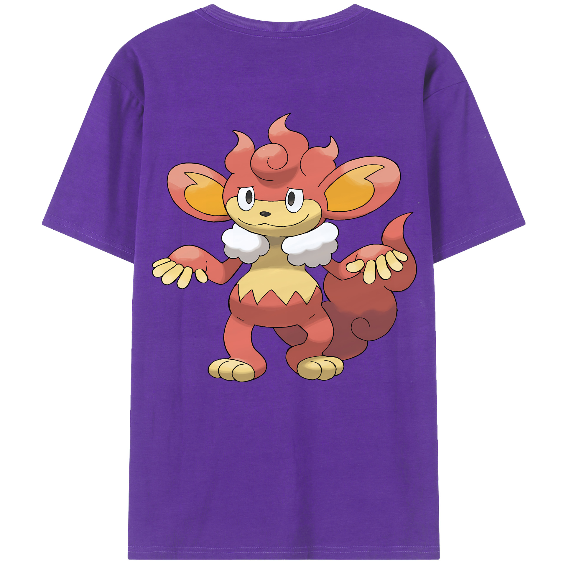 （画像用） ポケットモンスター Pokémon 綿100％ メンズ半袖Tシャツ（バックプリント） 通気性